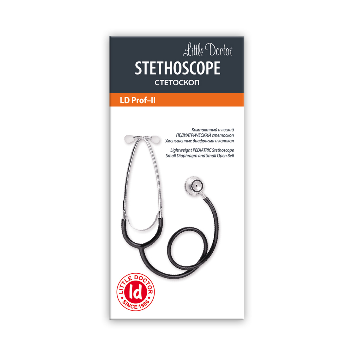 Стетоскоп LD Prof-2 педиатрический 56 см двухсторонний зеленый - 9