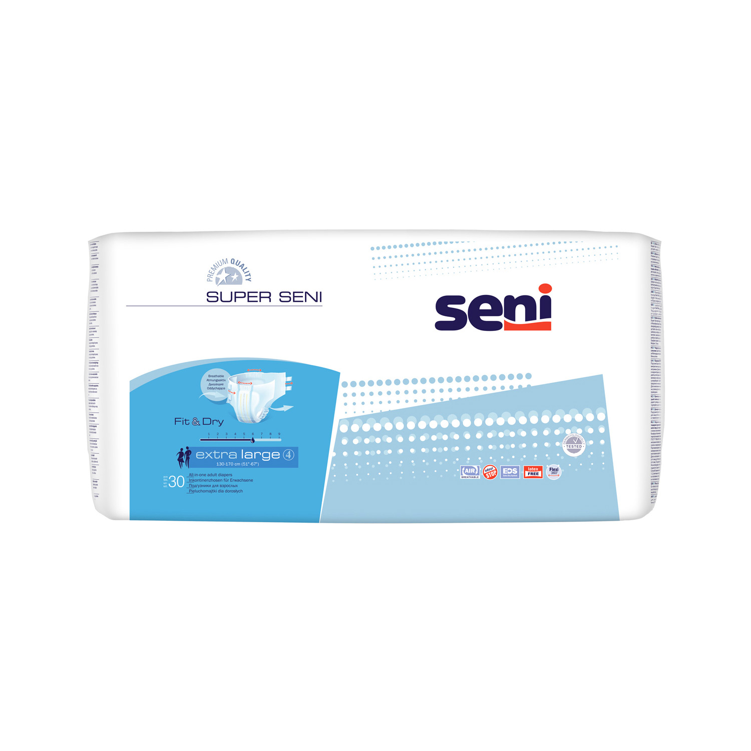 Подгузники для взрослых SENI Super Seni Extra Large (XL) 30 штук, 6 капель - 1