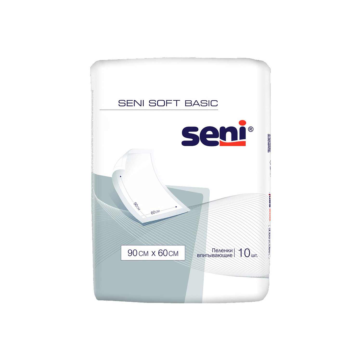 Пеленки SENI SOFT Basic 60*90 10 штук одноразовые впитывающие для лежачих больных - 1