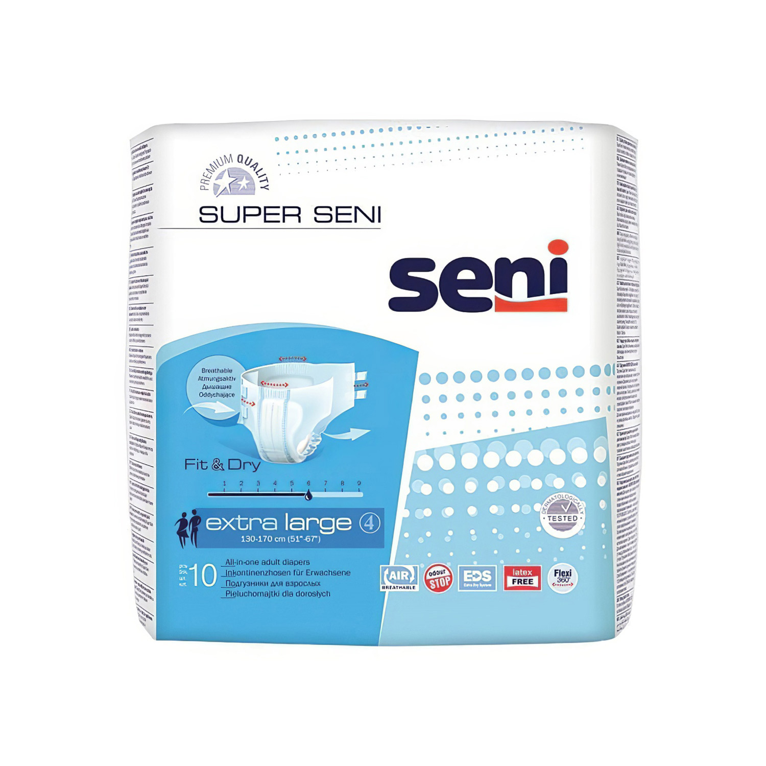 Подгузники для взрослых SENI Super Seni Extra Large (XL) 30 штук, 6 капель