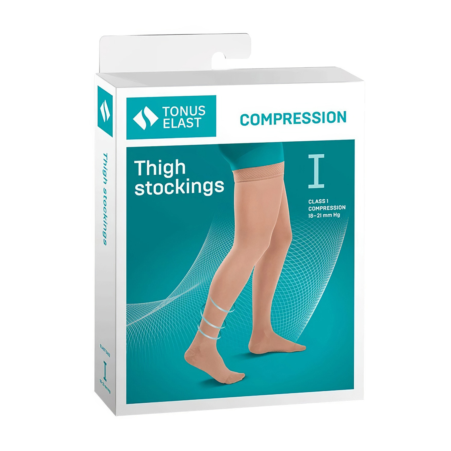 Компрессионные чулки TONUS ELAST 0402 1 класс рост 170-182 бежевые размер 3 - 7