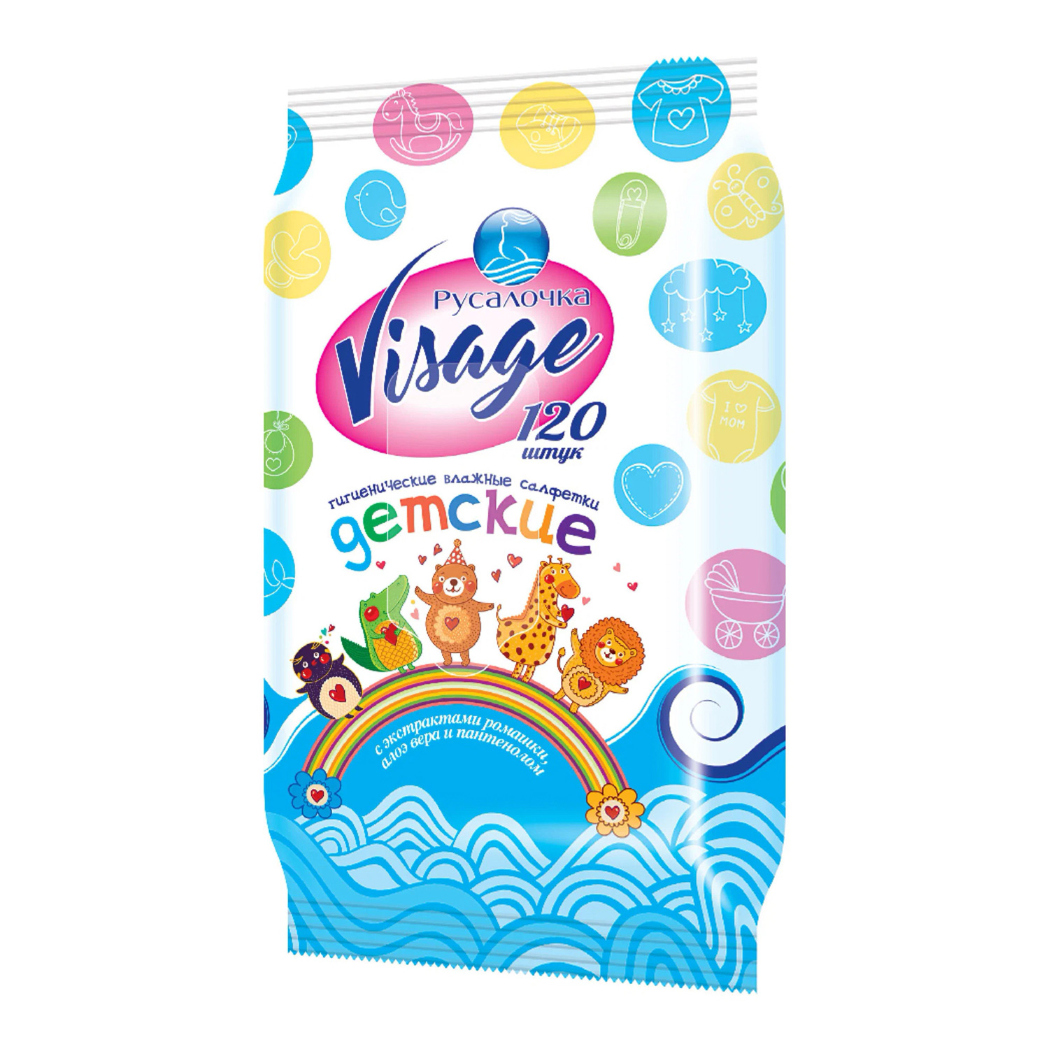 Салфетки влажные детские Русалочка Visage 72 шт  - 1