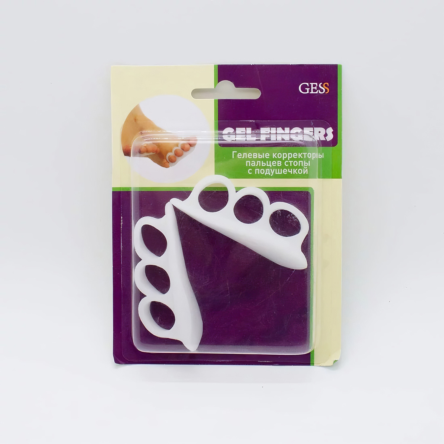Корректоры пальцев GESS Gel Fingers гелевые с подушечкой - 6