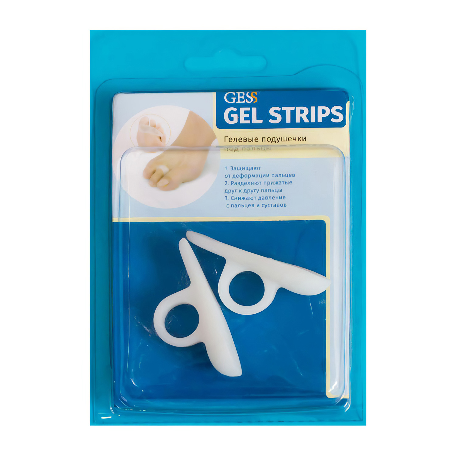Подушечки под пальцы GESS 025 Gel Strips гелевые 