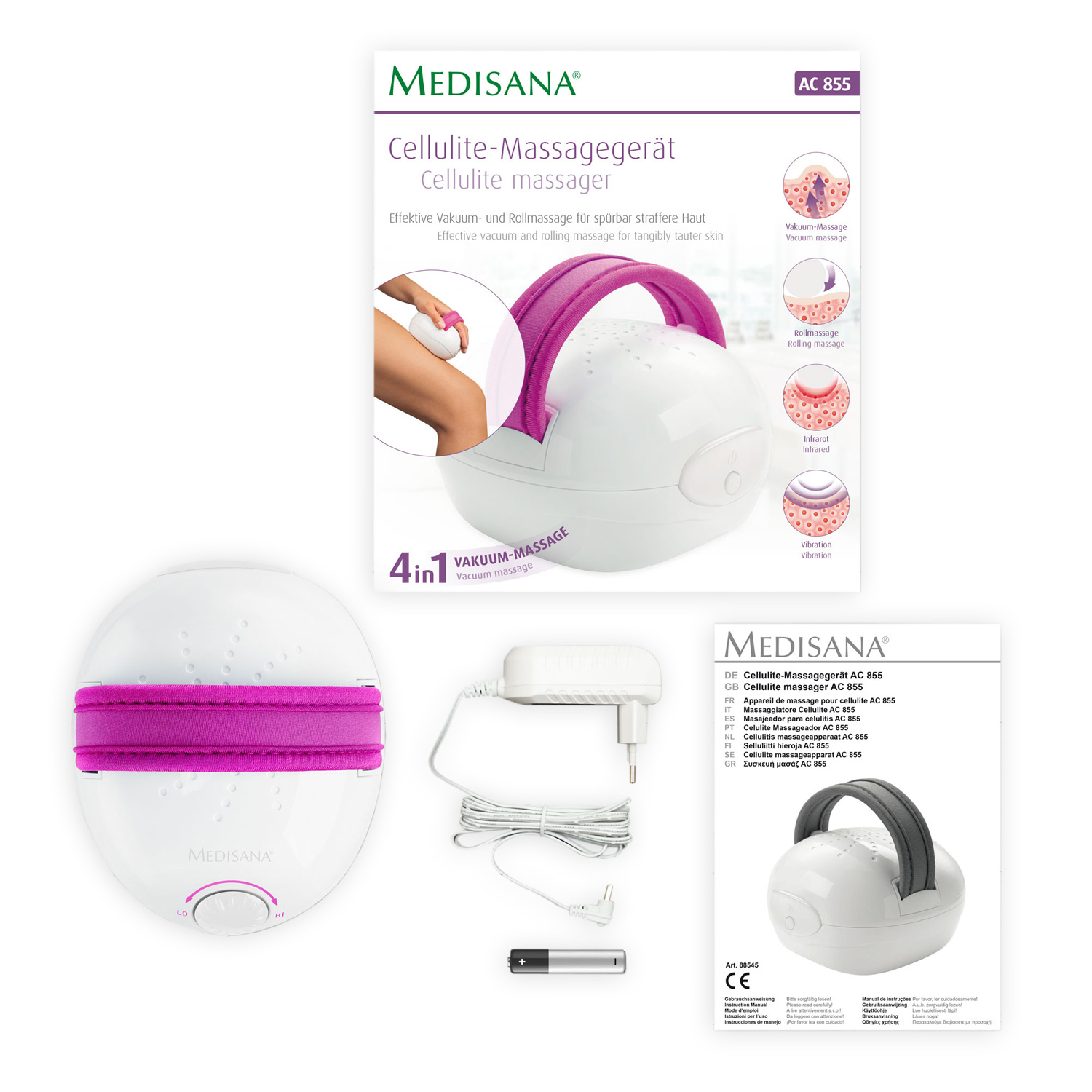 Массажер для тела MEDISANA AC 855 антицеллюлитный ручной - 8