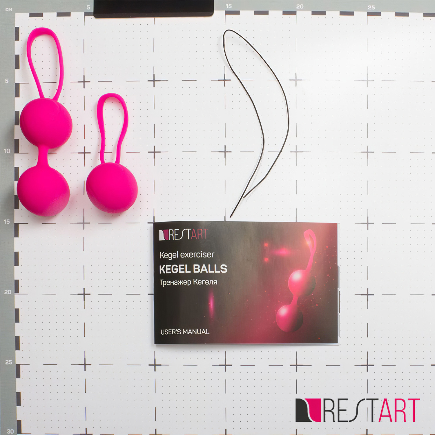 Тренажер Кегеля GESS RestArt Kegel Balls RA-302 розовый - 6