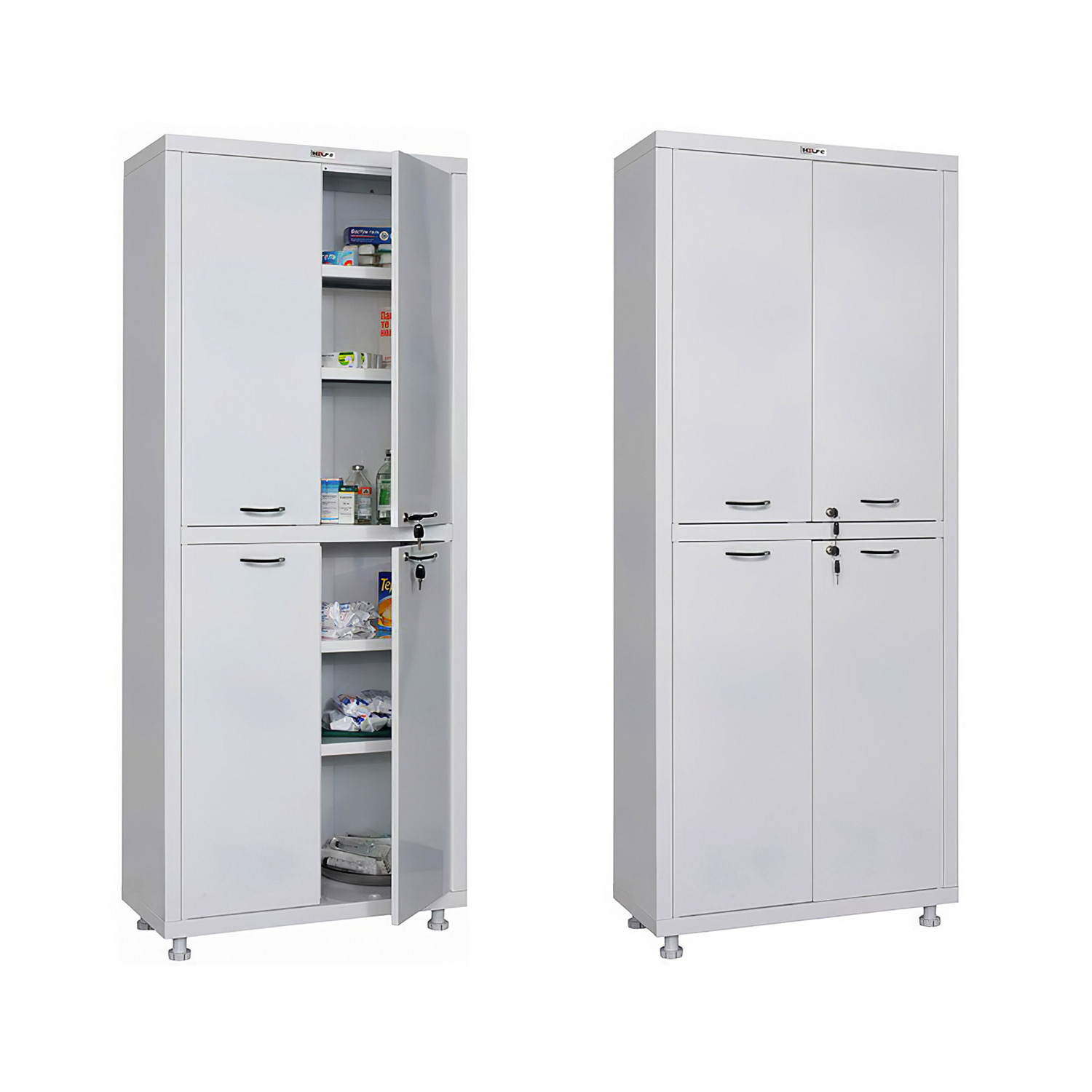 Шкаф медицинский Hilfe МД 2 1670/SS двустворчатый