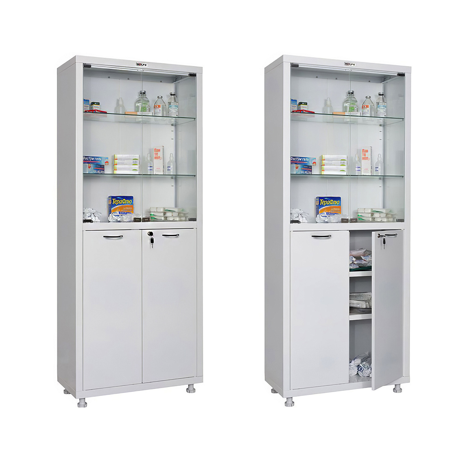 Шкаф медицинский Hilfe МД 2 1670/SG двустворчатый
