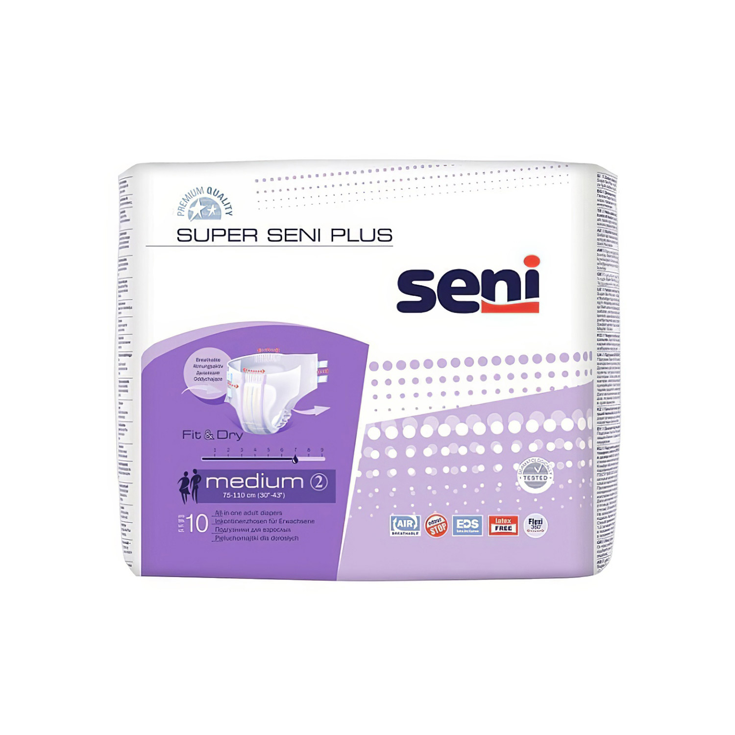 Подгузники для взрослых SENI Super plus Medium (M) 30 штук, 7 капель