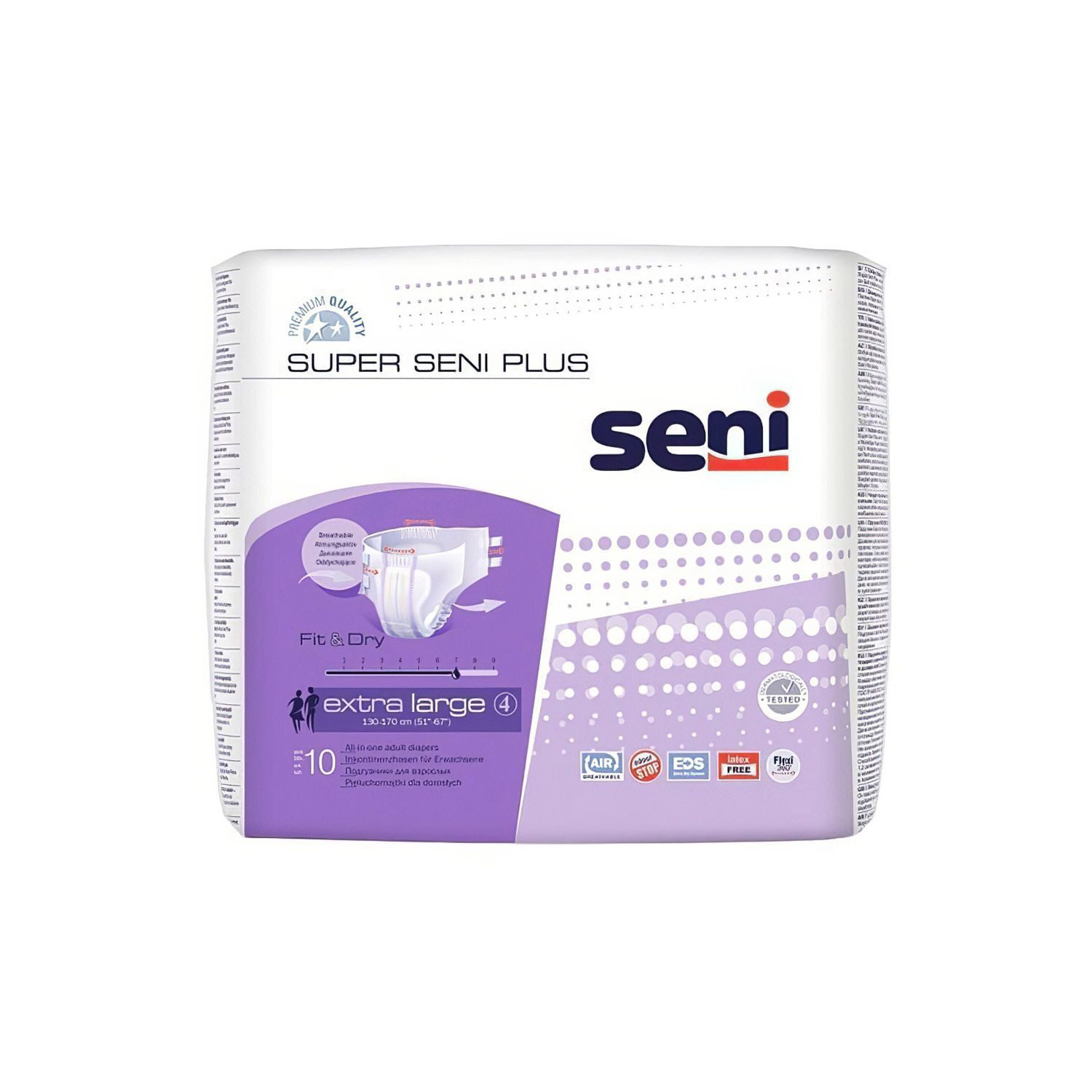 Подгузники для взрослых SENI Super Plus Extra Large (XL) 30 штук, 7 капель 