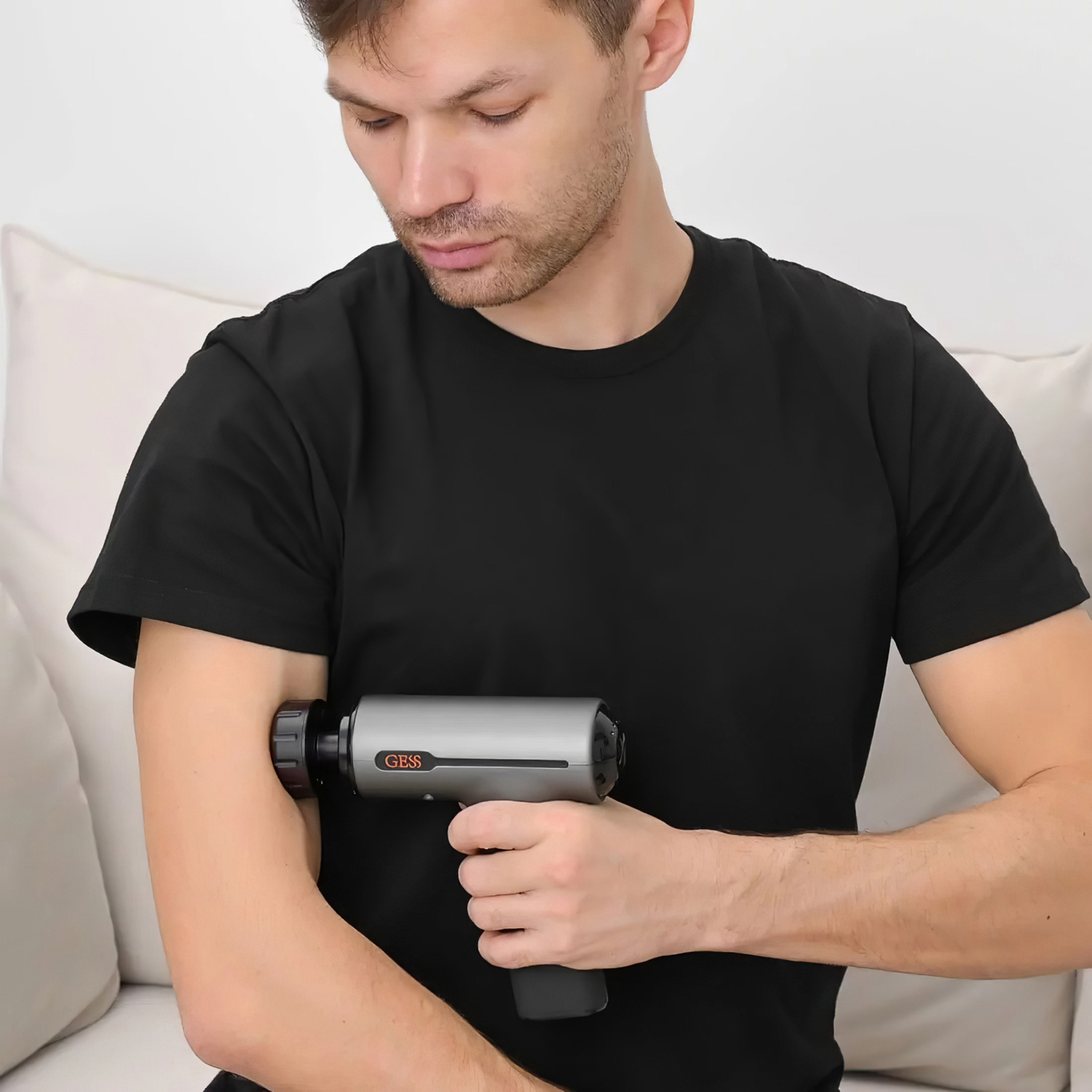Пистолет массажный GESS-877 Revolver беспроводной перкуссионный - 7