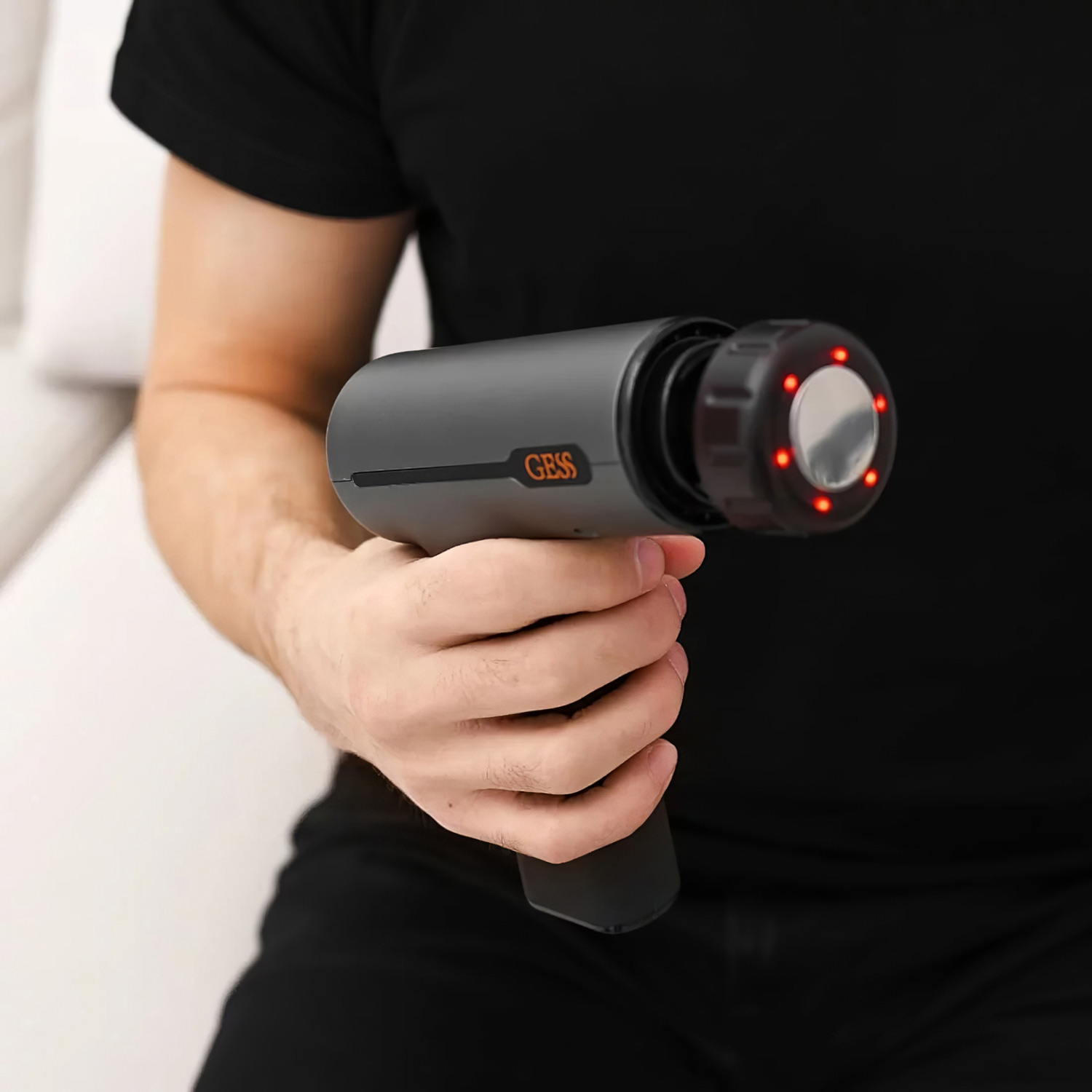 Пистолет массажный GESS-877 Revolver беспроводной перкуссионный - 8
