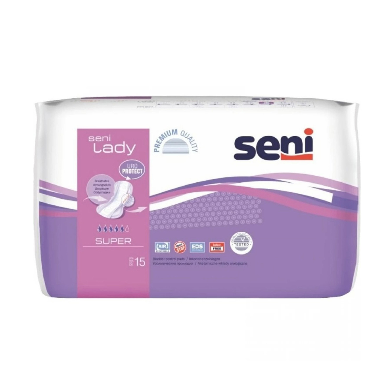 Прокладки урологические для женщин SENI Lady Super 15 шт