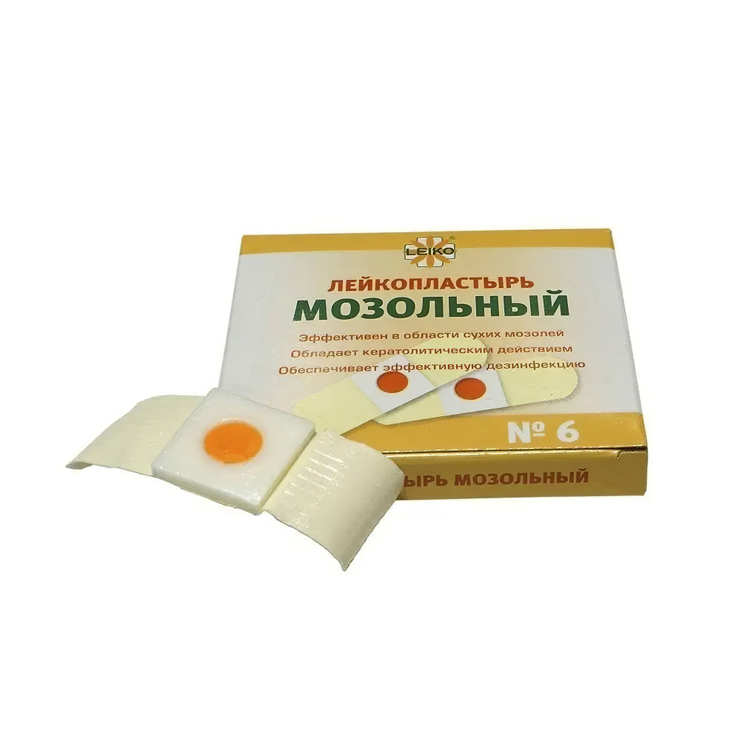 Лейкопластырь LEIKO мозольный 6шт