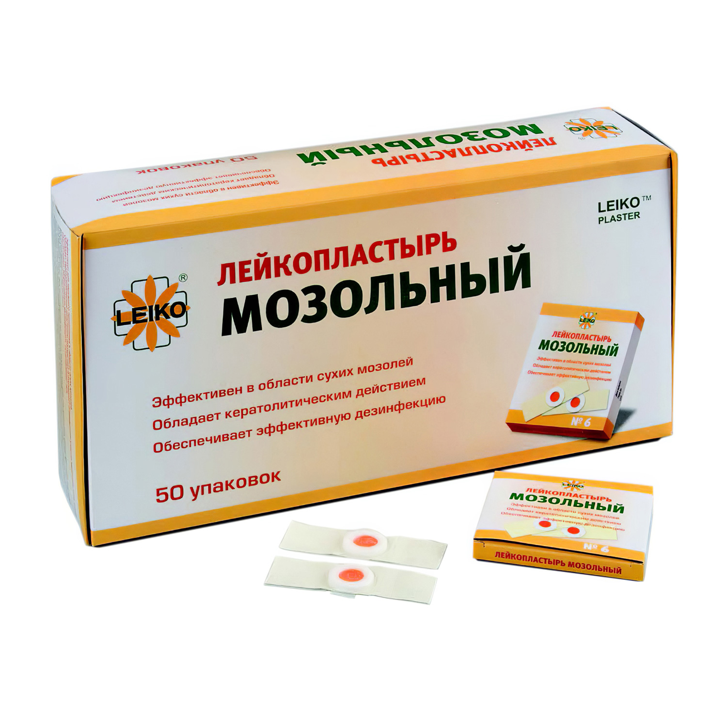 Лейкопластырь LEIKO мозольный 6шт - 4