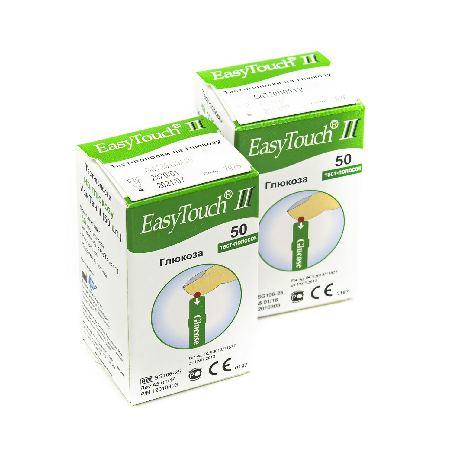 Тест-полоски EasyToch на глюкозу №50 + Глюкометр EasyTouch G - 3