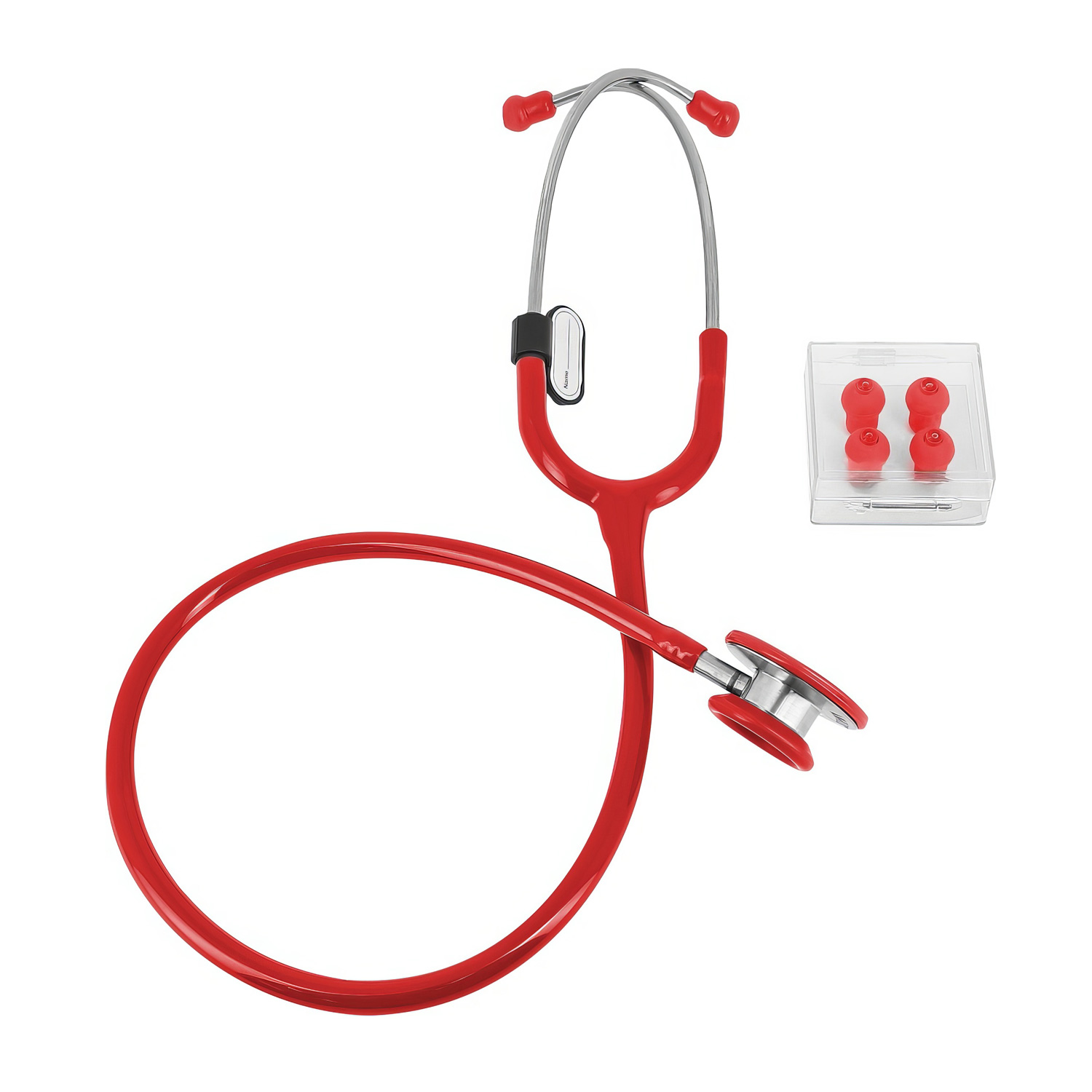 Стетоскоп Amrus 04-AM420 Deluxe Master двухсторонний терапевтический красный - 3