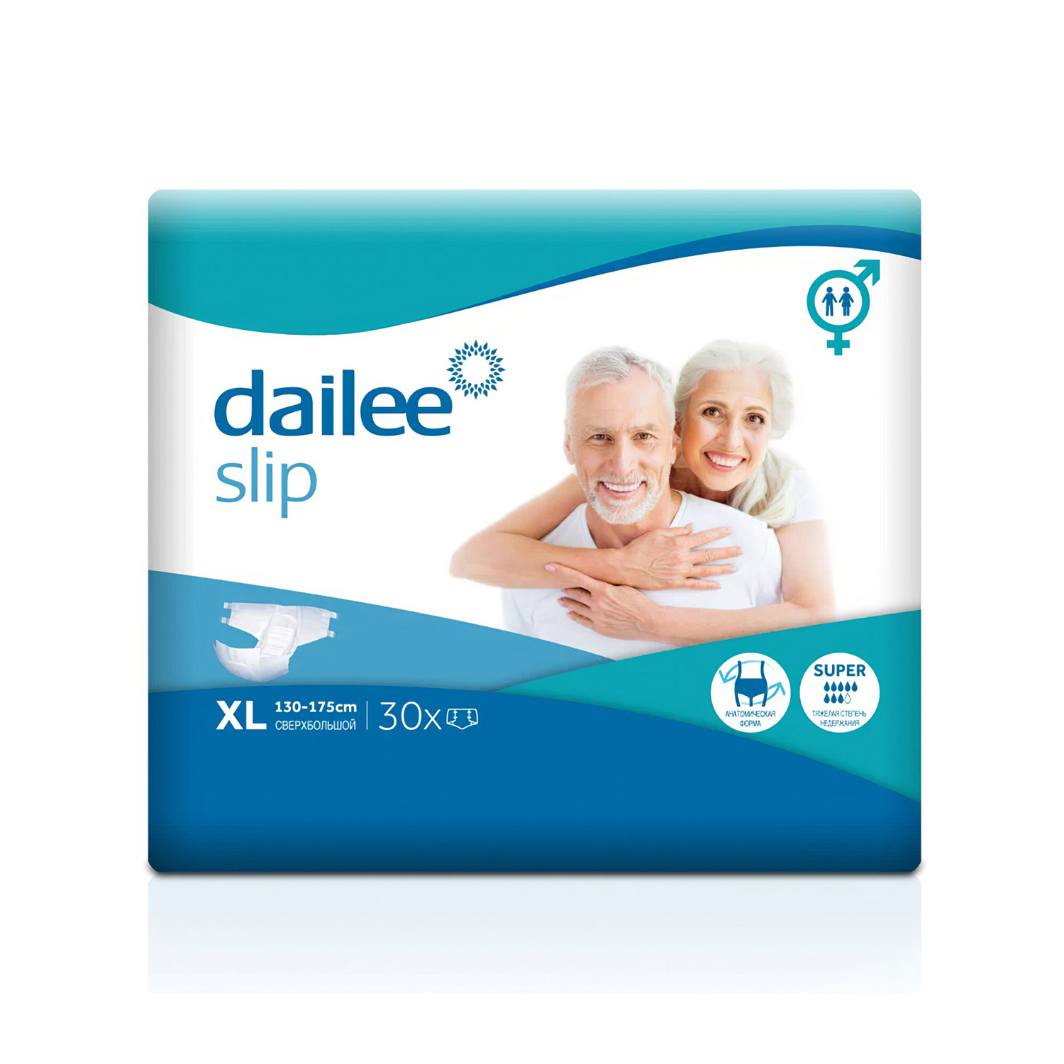 Подгузники для взрослых Dailee Super Medium (M) 30 штук, 8 капель - 4