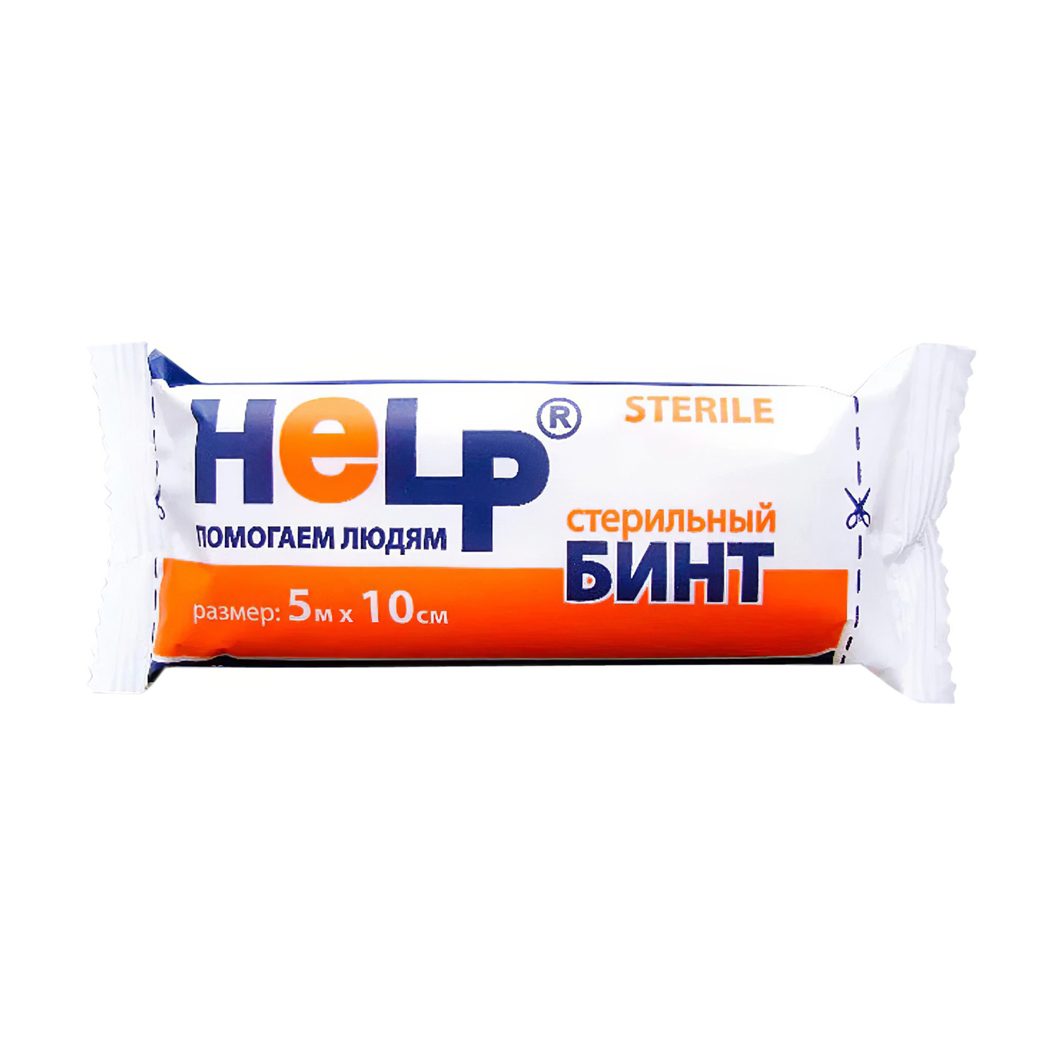 Бинт марлевый медициснкий стерильный HELP Evers Life 5*10см