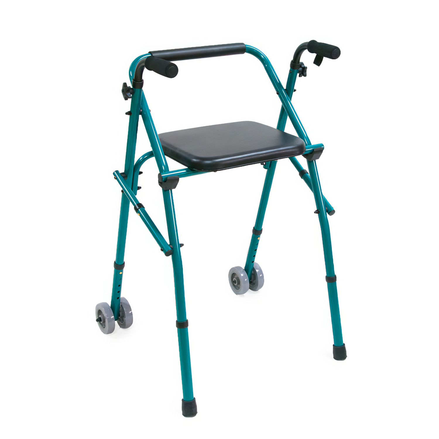 Ходунки с сиденьем МЕГА-ОПТИМ FS914 L складные на 2-х колесах, до 100 кг