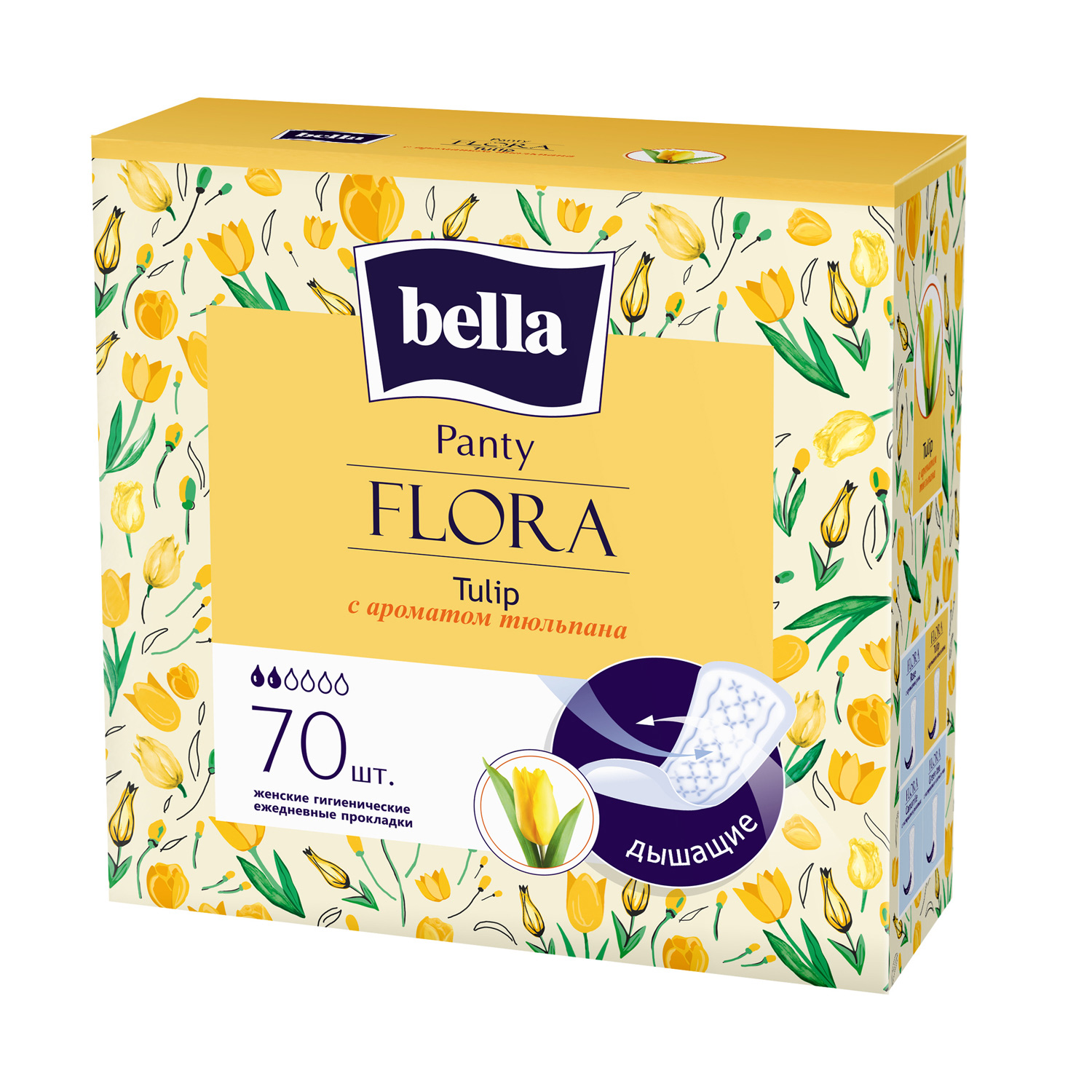 Прокладки ежедневные Белла Panty Flora с экстрактом тюльпана, 70шт - 2