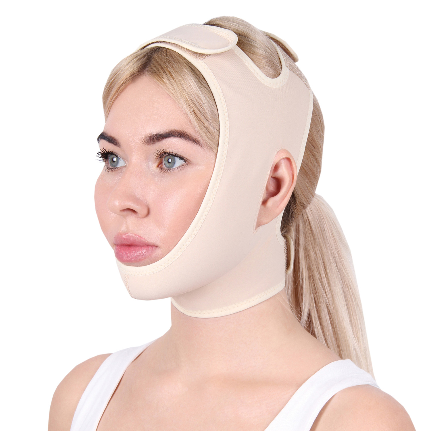 Бандаж - маска компрессионная ID-900, р.2 (67-71см) бежевая
