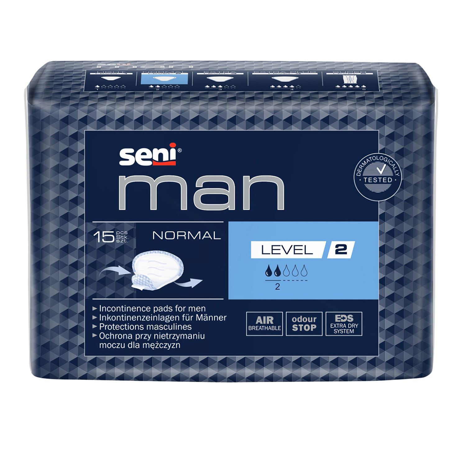 Вкладыши урологические для мужчин SENI Man Normal LEVEL 15шт
