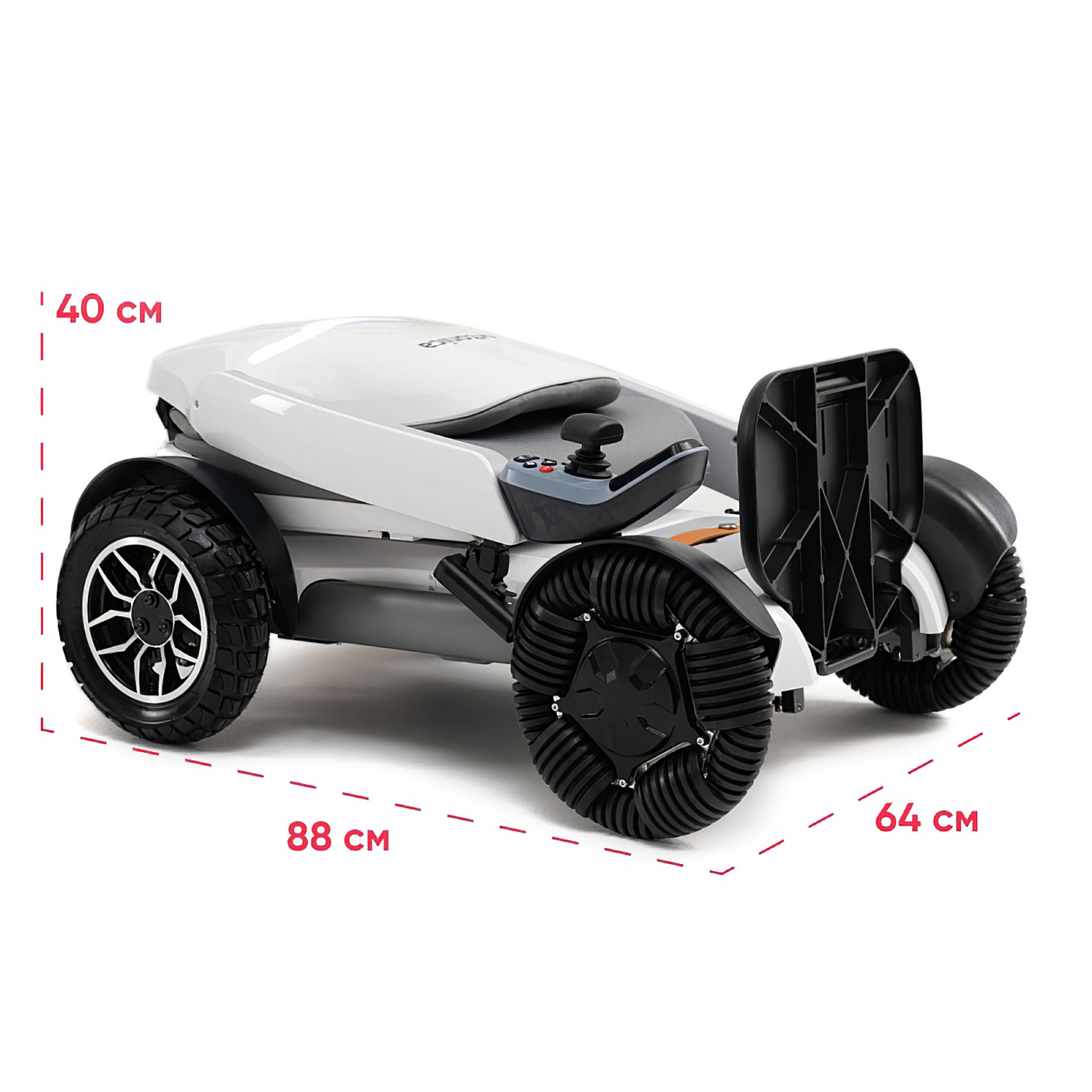 Кресло-коляска инвалидная ORTONICA Pulse 750 с электроприводом до 120кг серая - 10