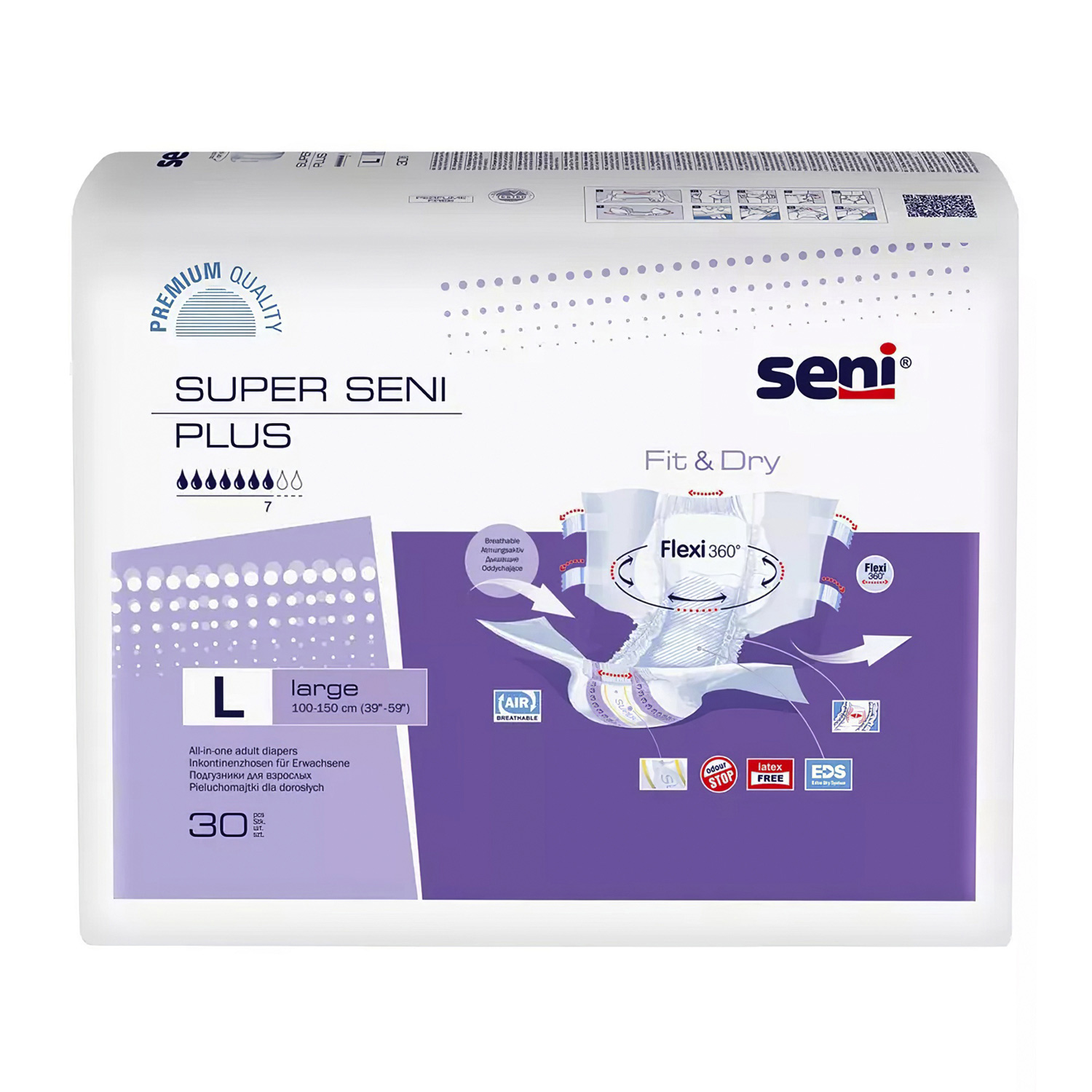 Подгузники SENI SUPER plus Medium для взрослых - 1
