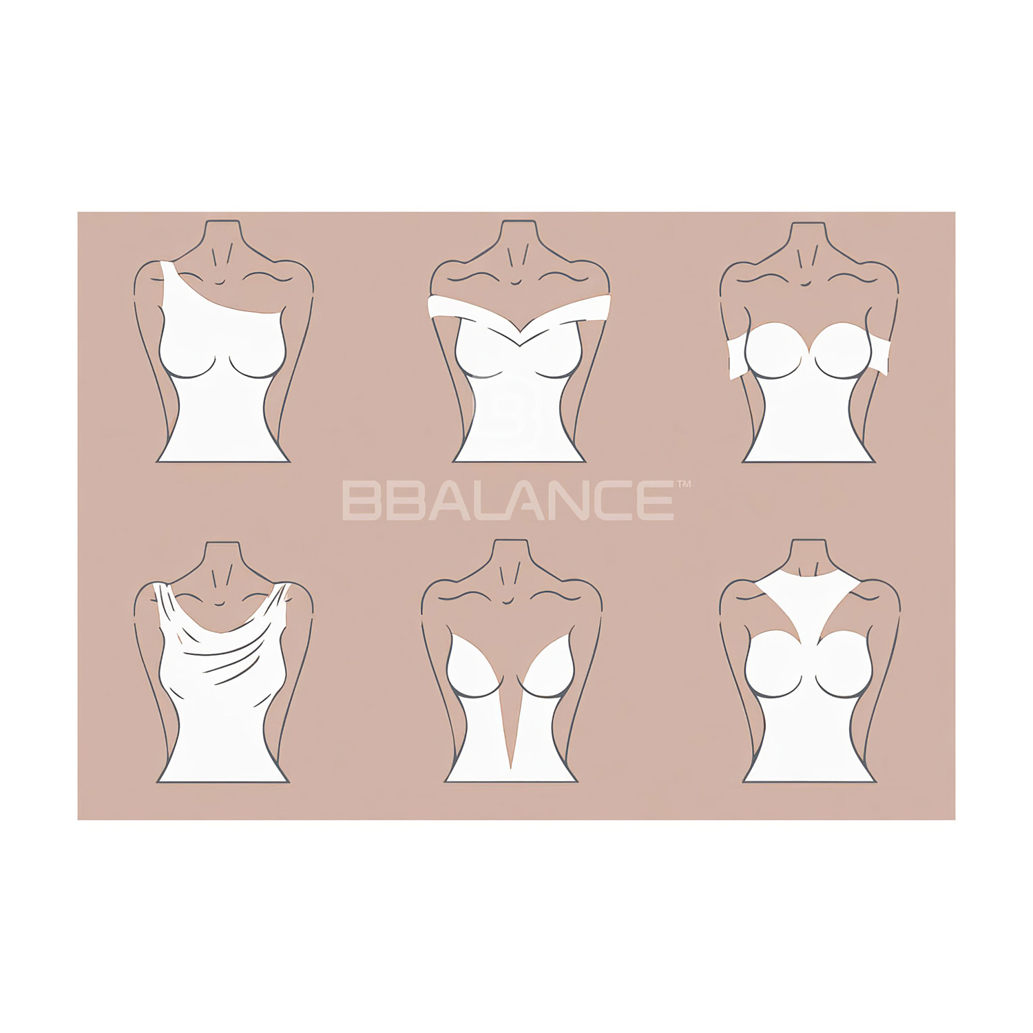 Кинезио тейп для тела BB BRA Tape 5м*6,5см бежевый  - 2