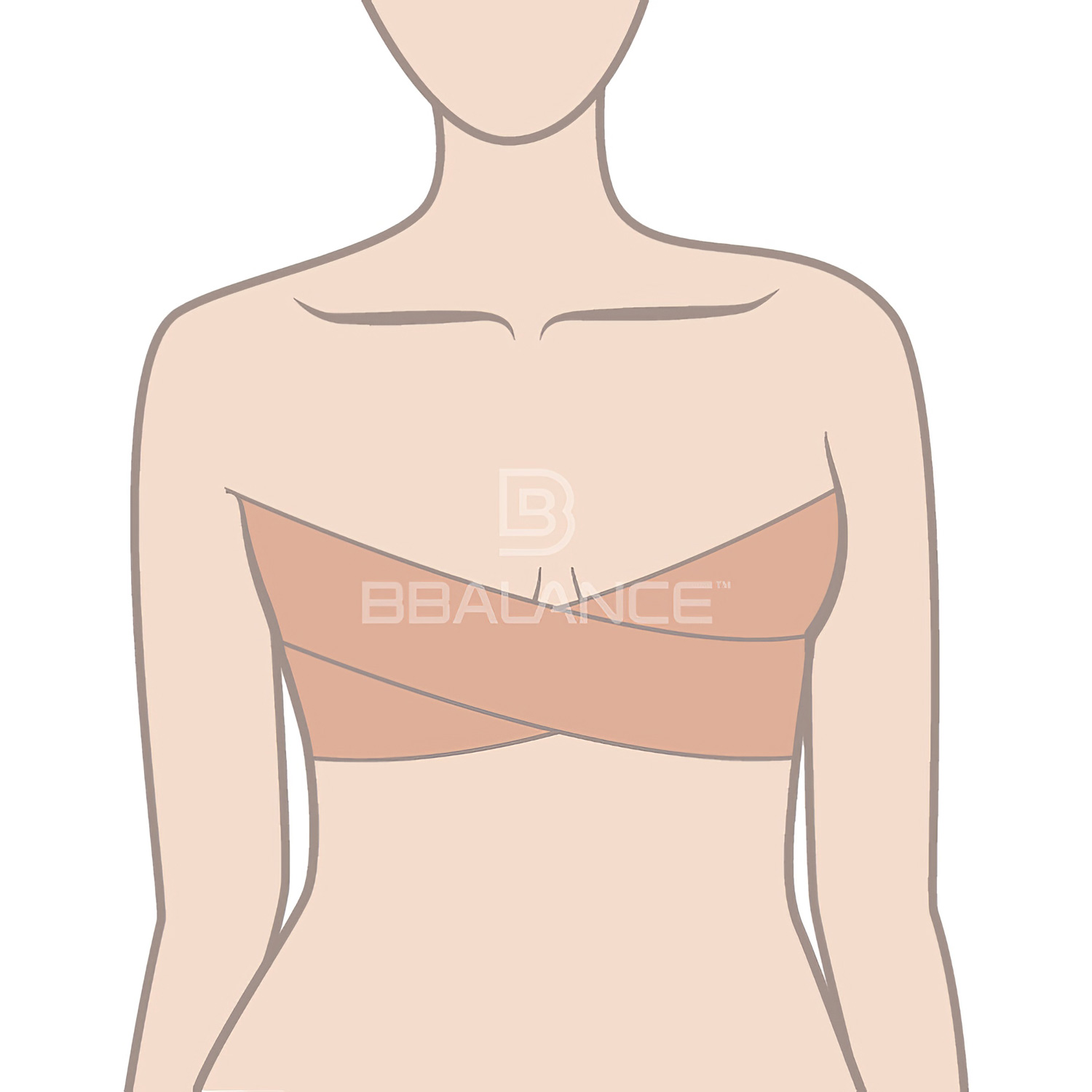 Кинезио тейп для тела BB BRA Tape 5м*6,5см бежевый  - 7