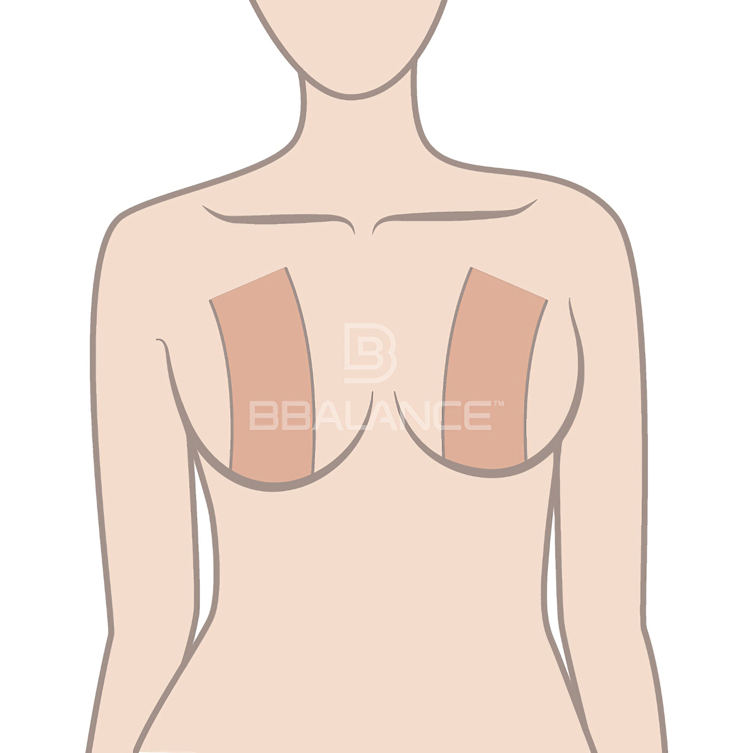 Кинезио тейп для тела BB BRA Tape 5м*6,5см бежевый  - 10