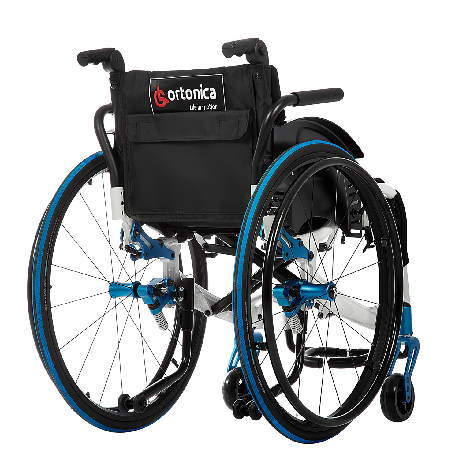 Кресло-коляска инвалидная Ortonica Active Life 4000 складная до 130кг (немецкиие шины,ширина сиденья 43см) - 4