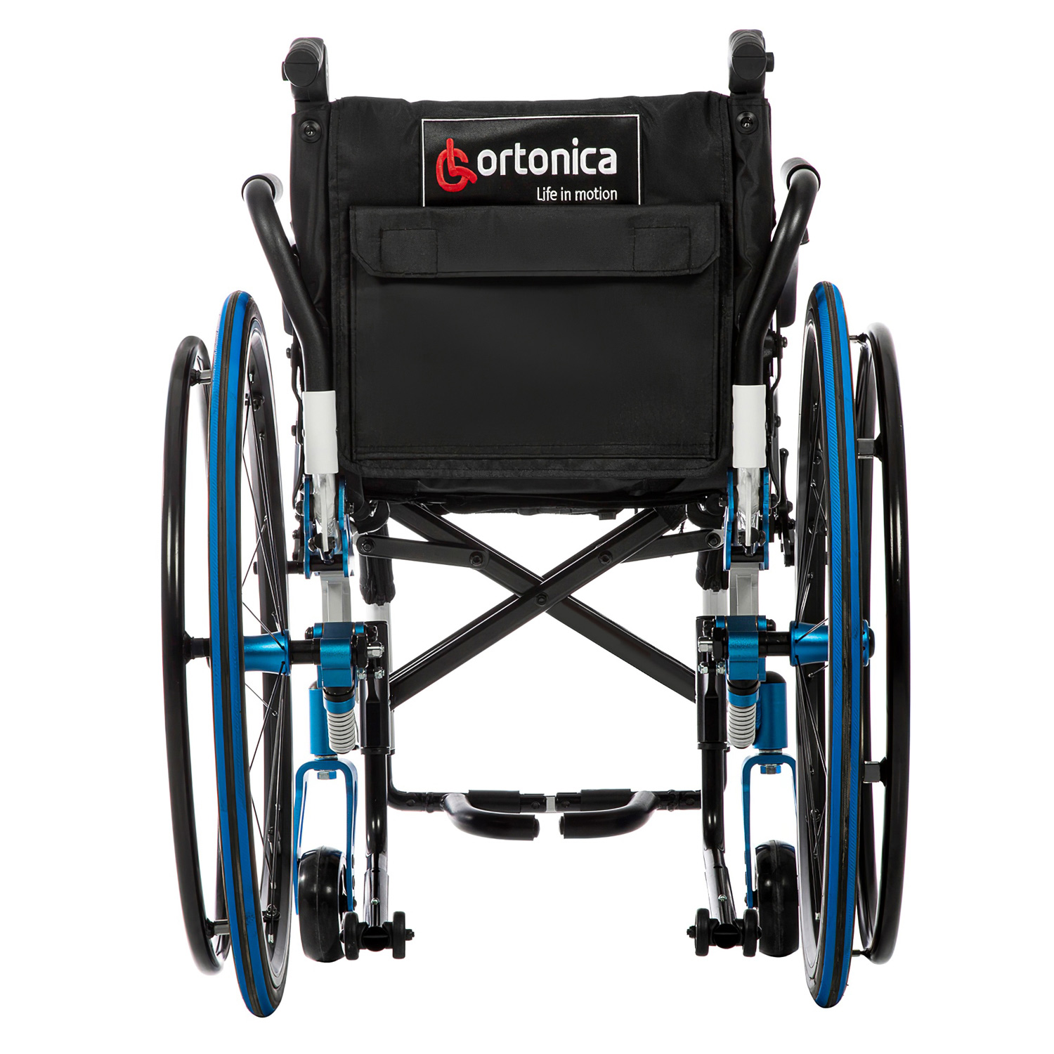 Кресло-коляска инвалидная Ortonica Active Life 4000 складная до 130кг (немецкиие шины,ширина сиденья 43см) - 5