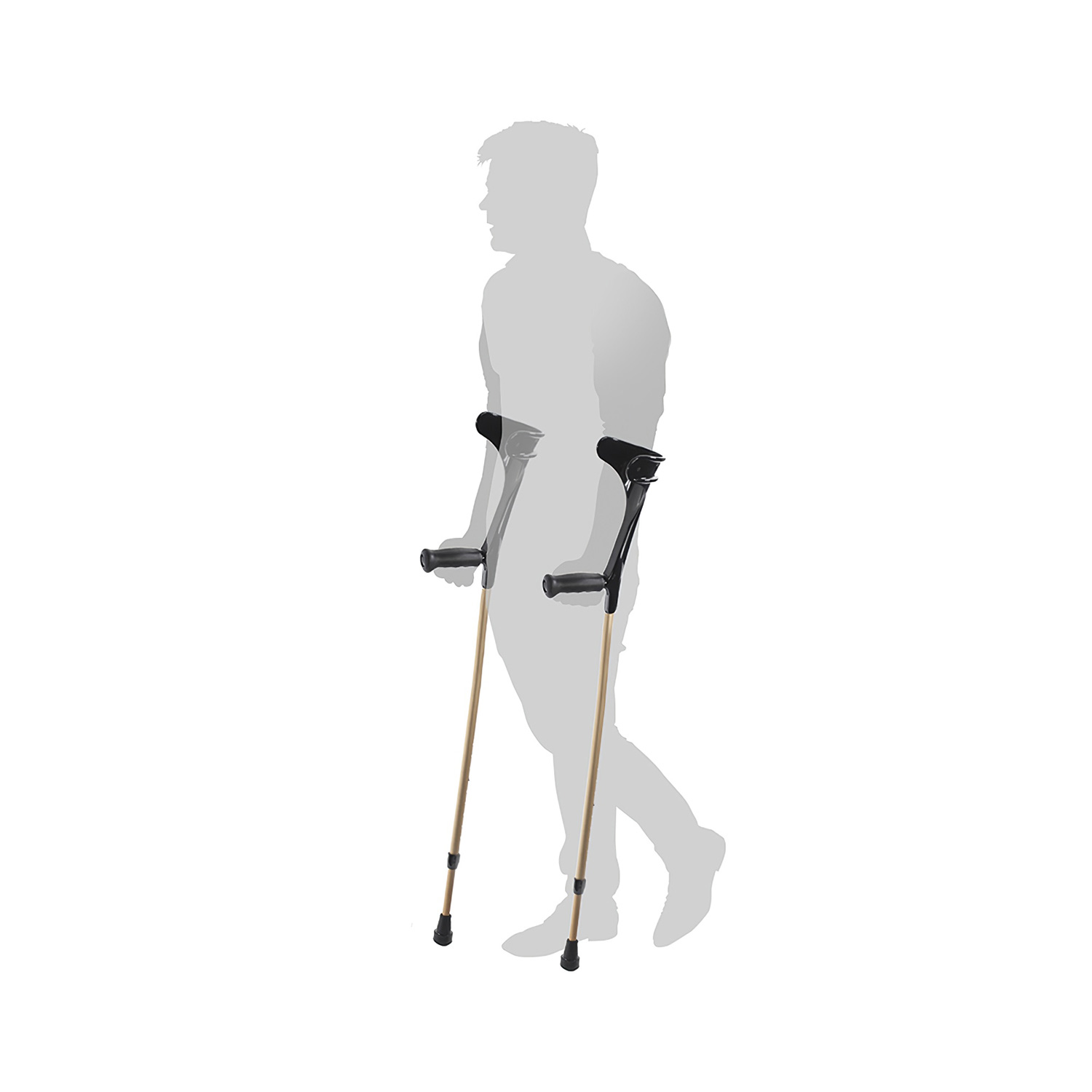 Локтевой костыль 222KL-Standart Ergo-Softgrip FL алюминиевый без УПС, до 140 кг - 7