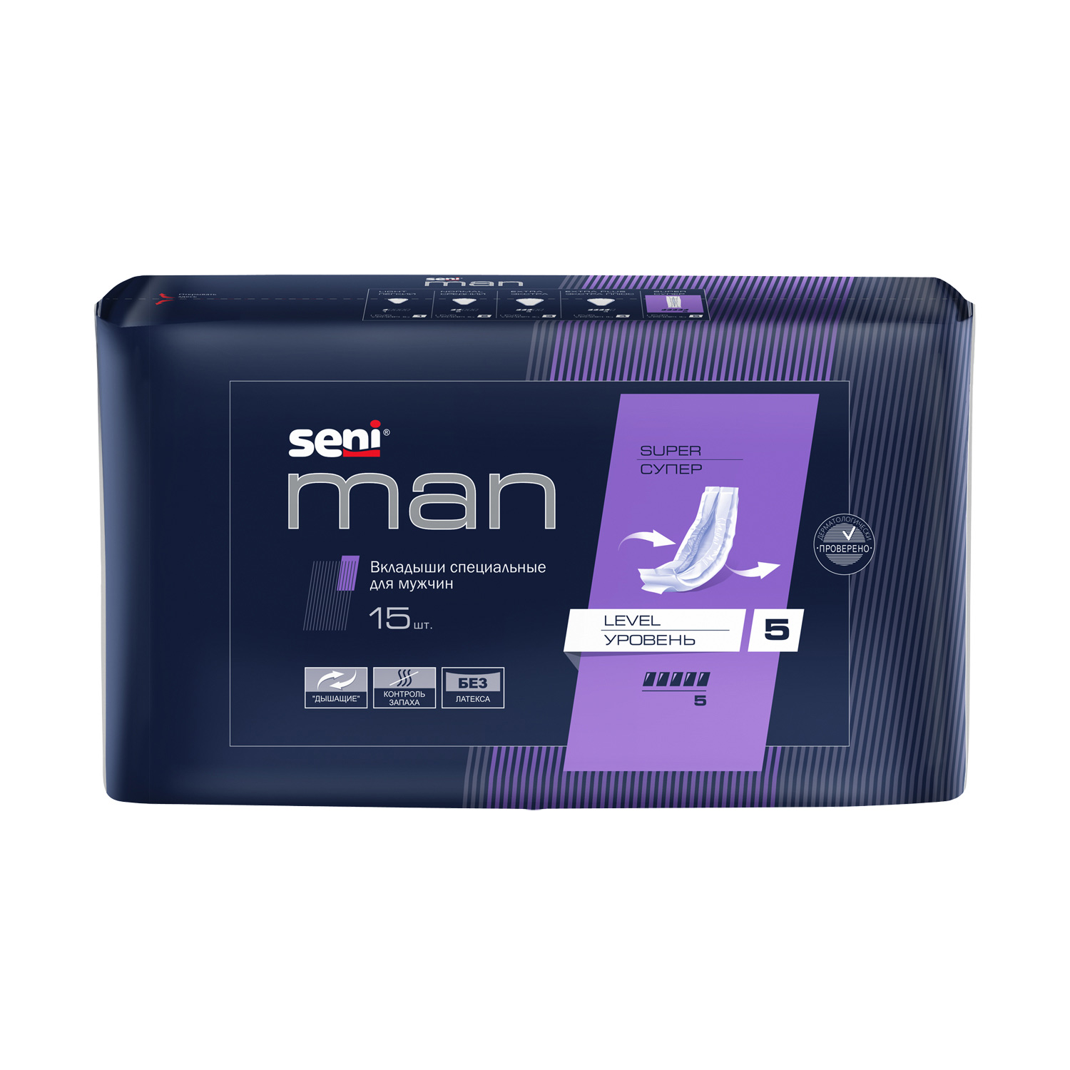 Вкладыши урологические для мужчин SENI Man Super LEVEL 15шт
