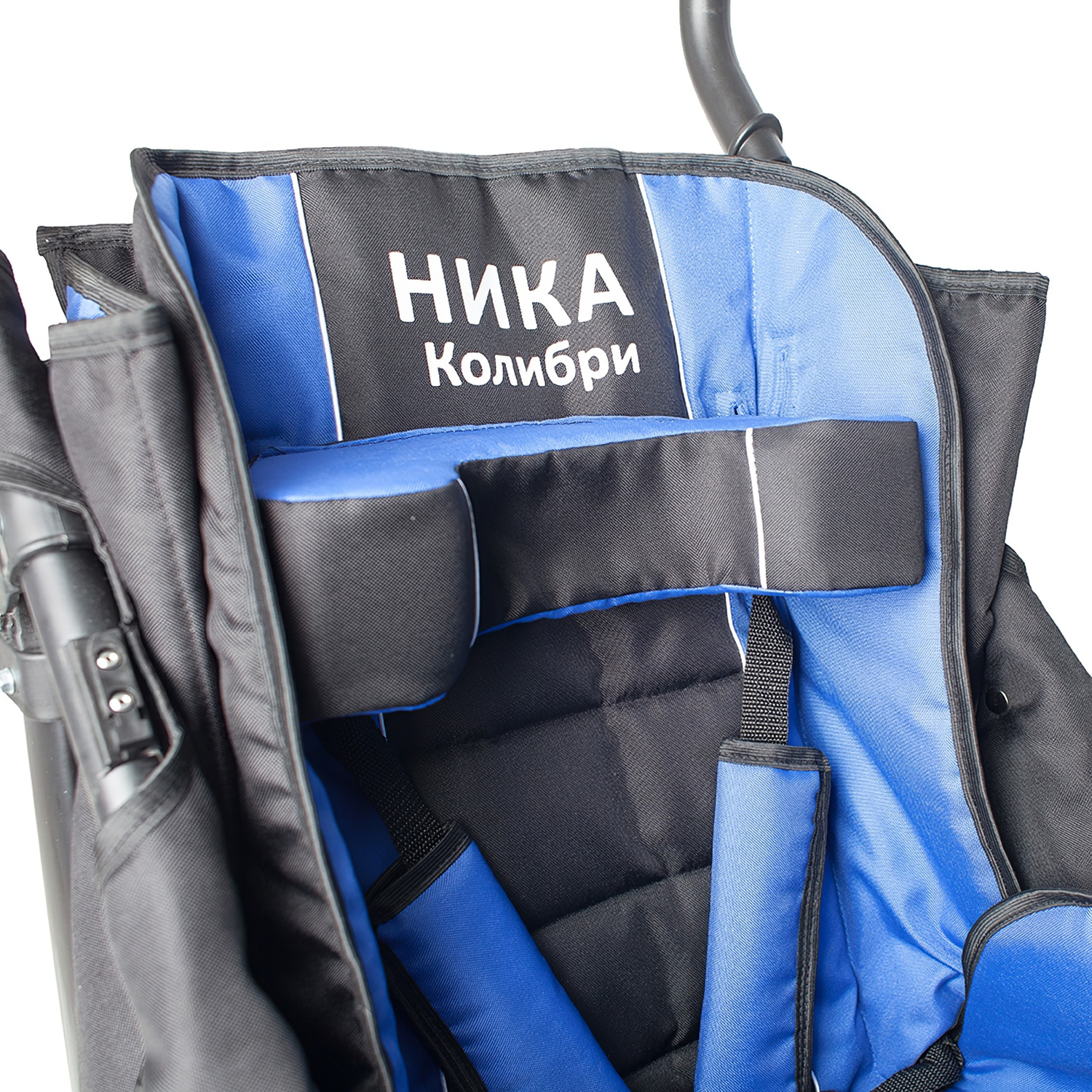 Кресло-коляска для детей-инвалидов с ДЦП Ника-5 складная прогулочная, до 50кг (ширина сиденья 30, оранжевая) - 18
