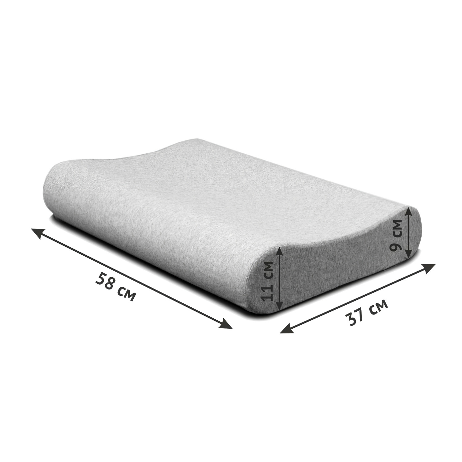 Подушка ортопедическая Classic Simple M (58*37*11/9см) ORTOCORRECT - 2