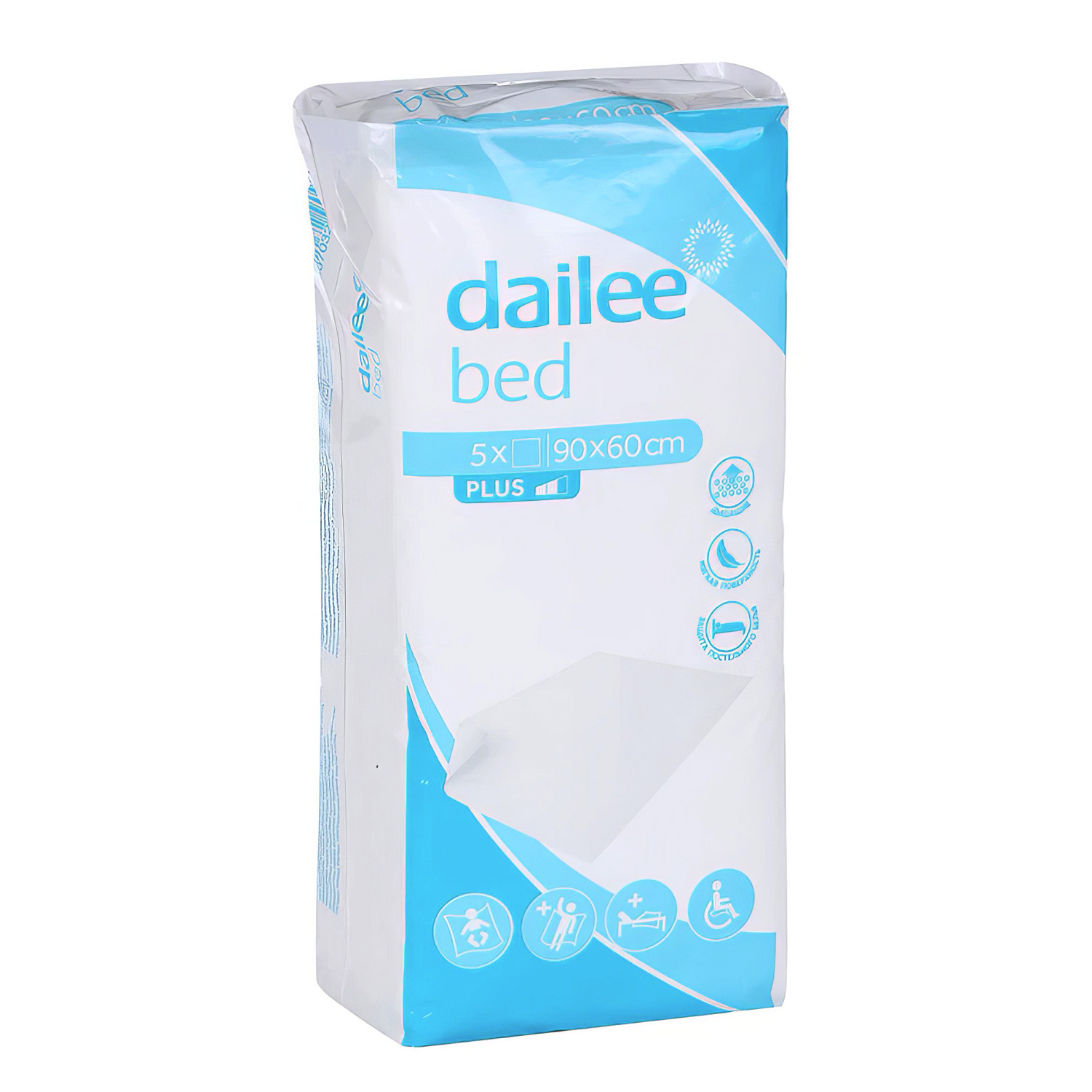 Пеленки Dailee Plus 60*60, 30 штук одноразовые впитывающие для детей