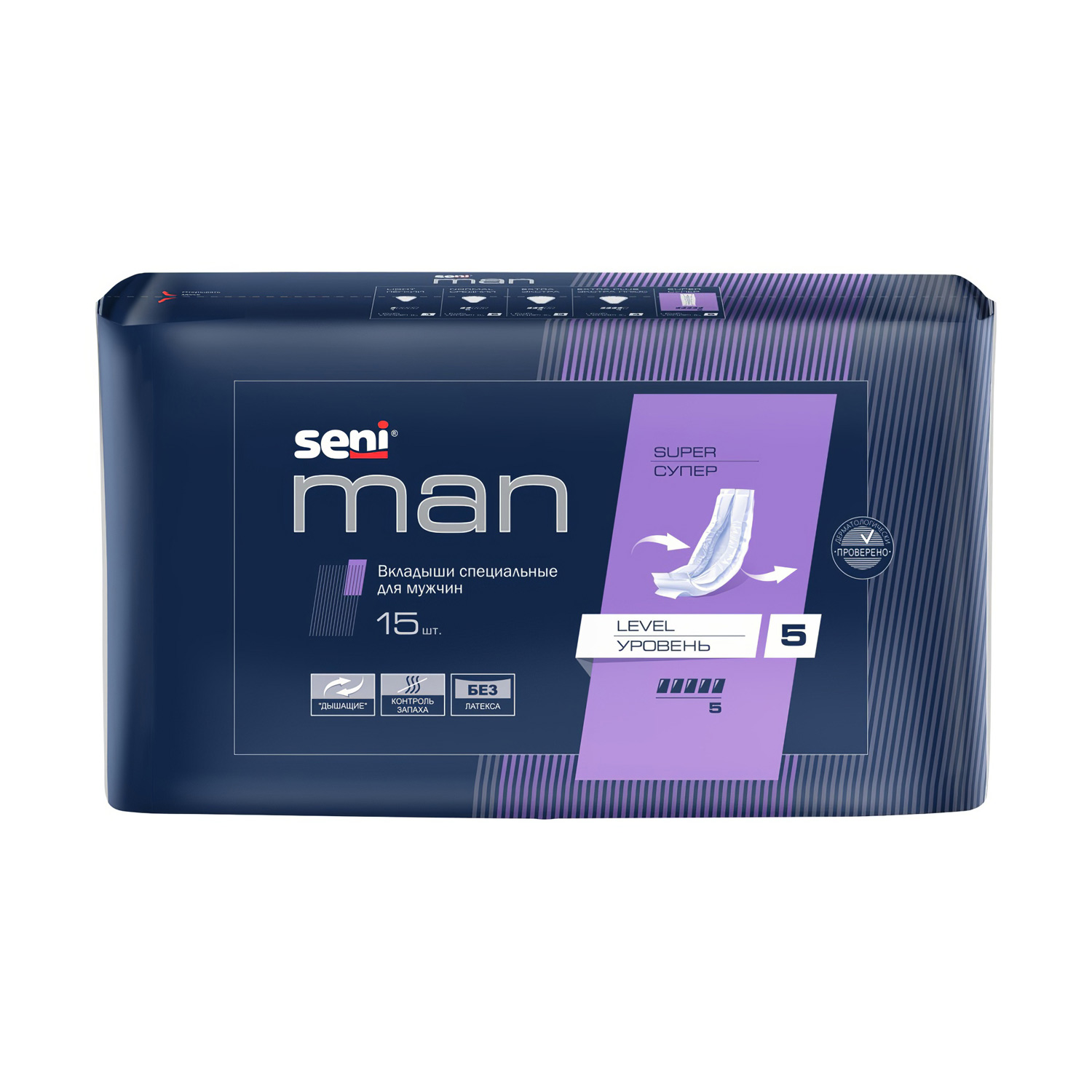Вкладыши урологические для мужчин SENI Man Super LEVEL 15шт