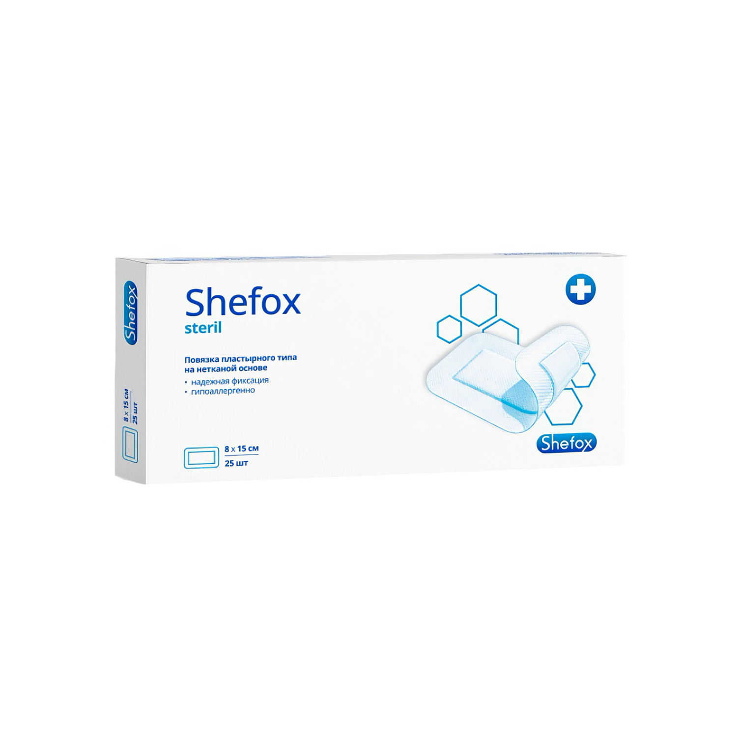 Повязка пластырная SHEFOX 6*10см самоклеющаяся - 2