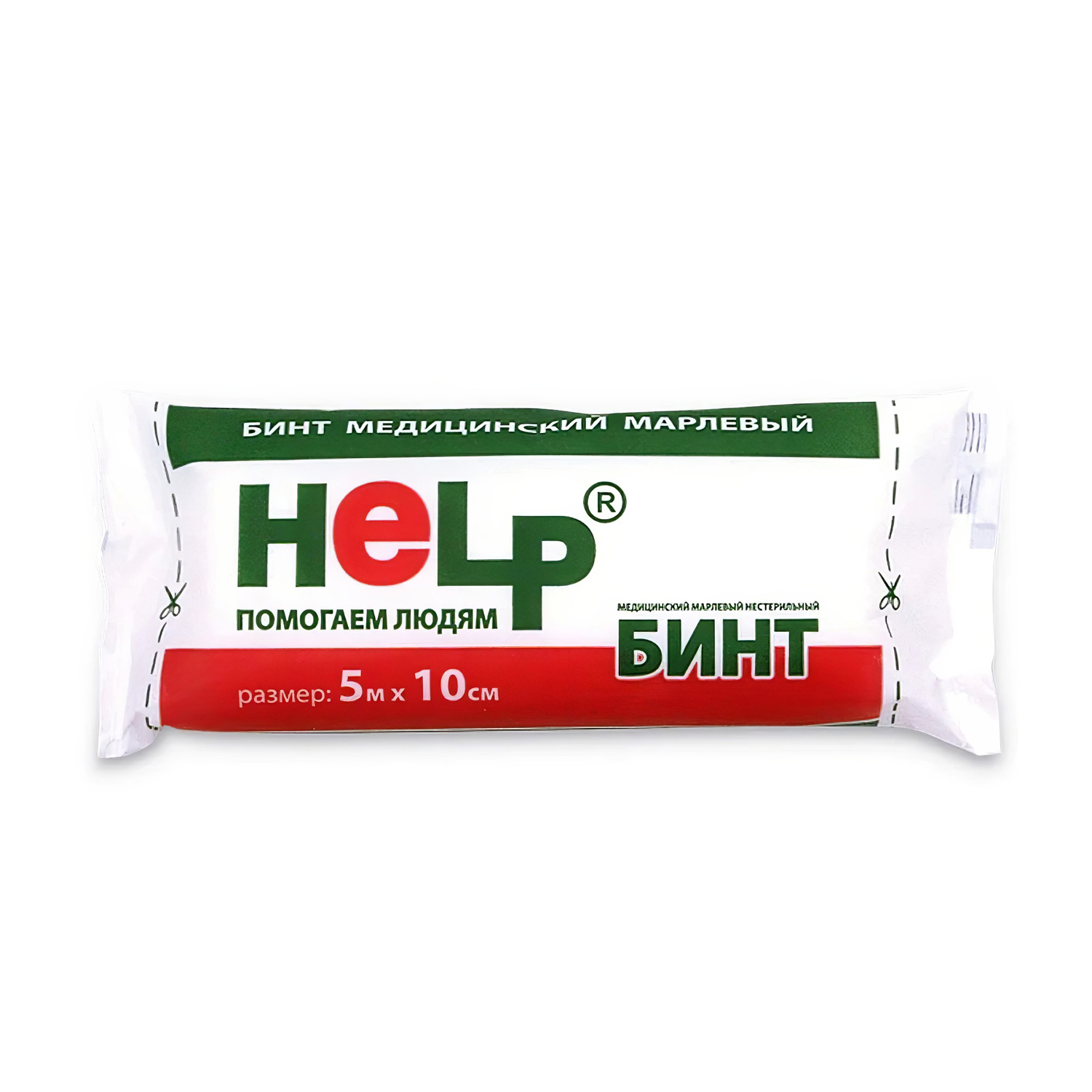 Бинт марлевый медицинский нестерильный HELP Evers Life 5*10см