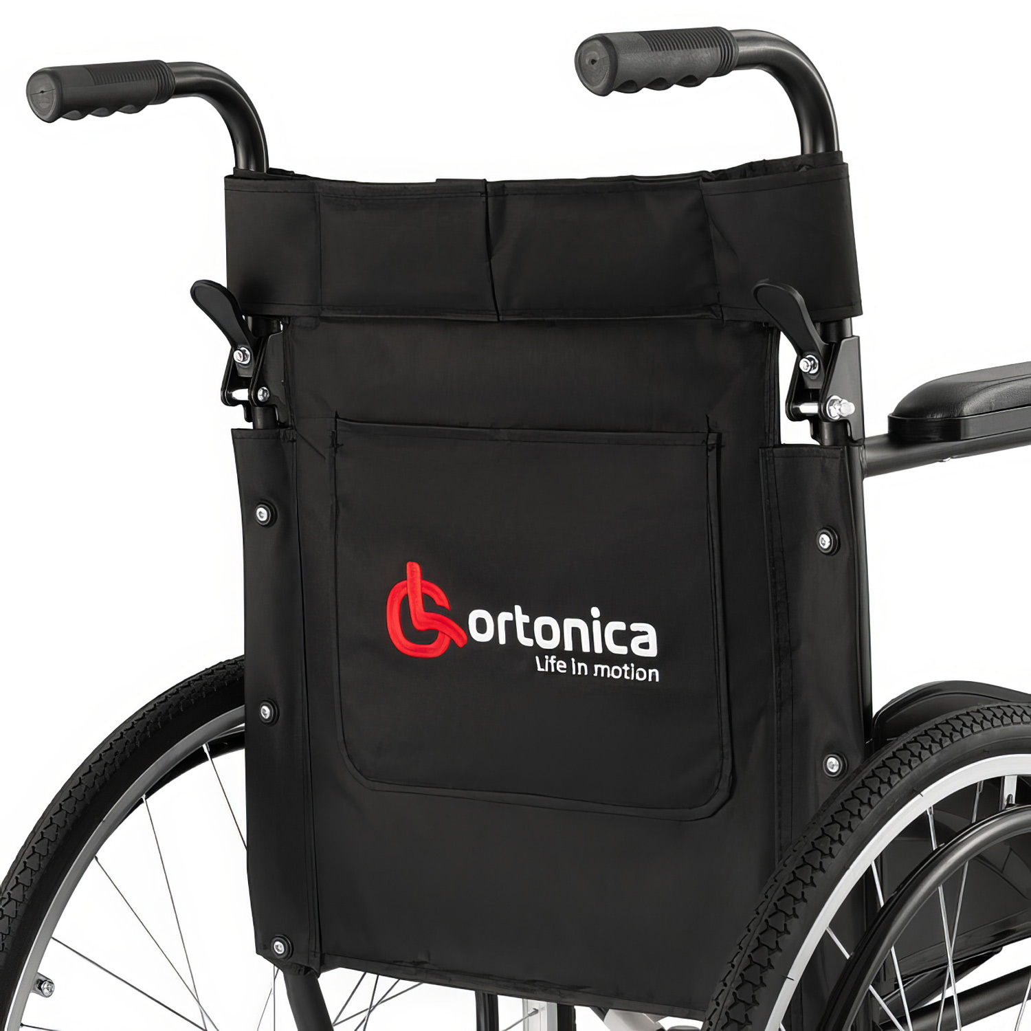 Кресло-коляска инвалидная ORTONICA Base 500 до 115кг (пневмо шины, ширина сиденья 48см) - 7