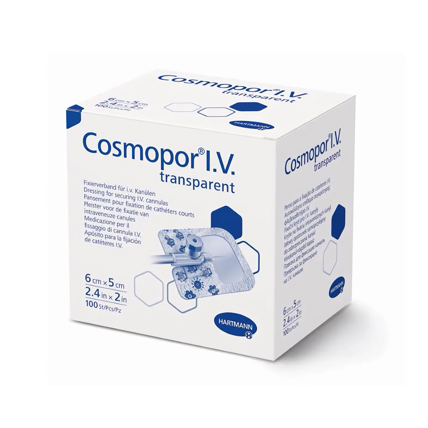 Повязка для фиксации канюль COSMOPORE I.V. Transparent 12х10см, 50шт - 2