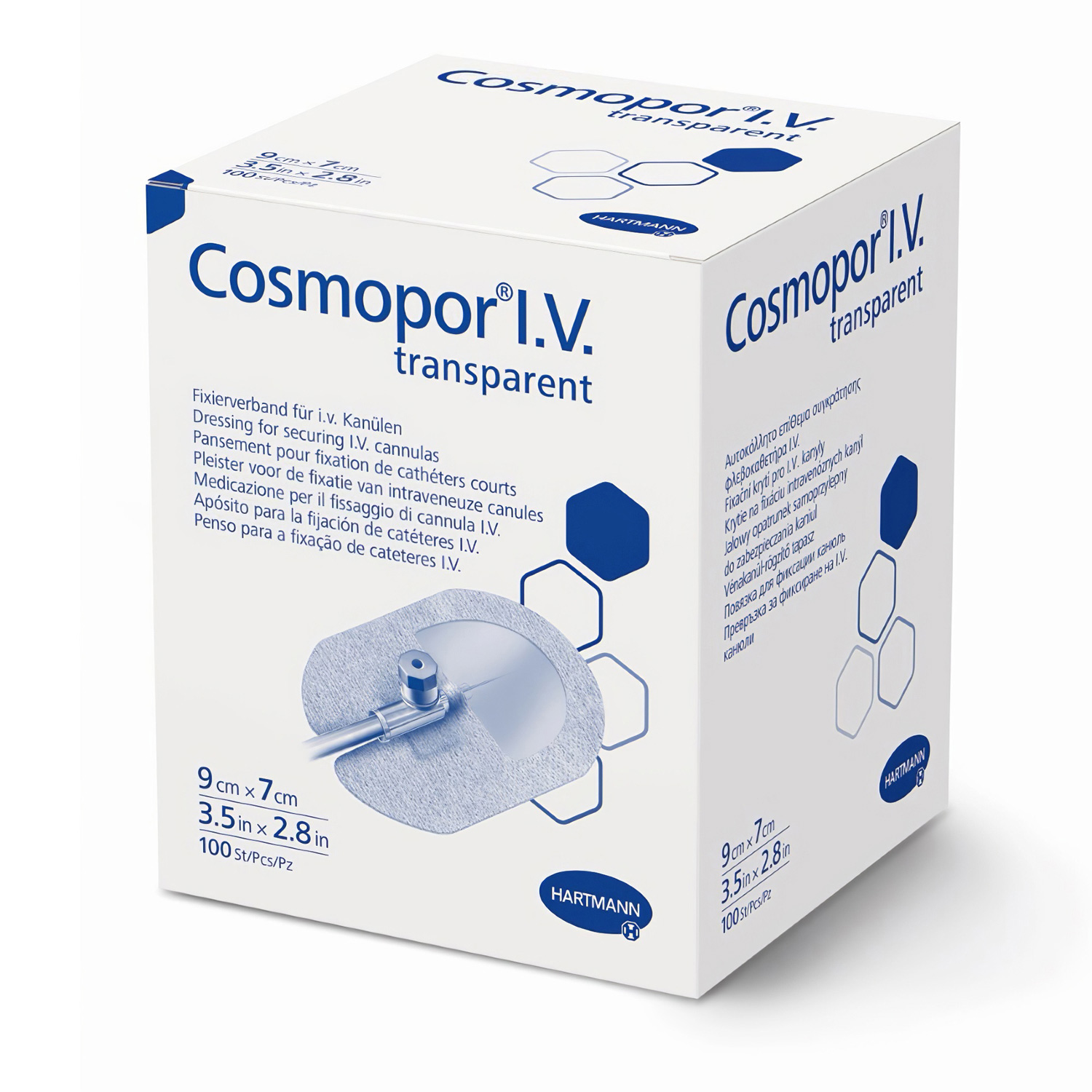 Повязка для фиксации канюль COSMOPORE I.V. Transparent 12х10см, 50шт - 3