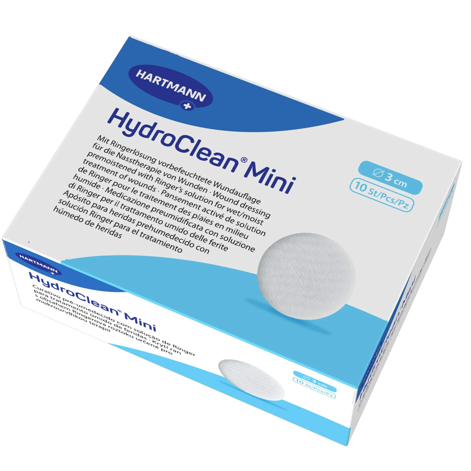 Повязка гидроактивная HydroClean mini диаметр 3см стерильная, 10шт