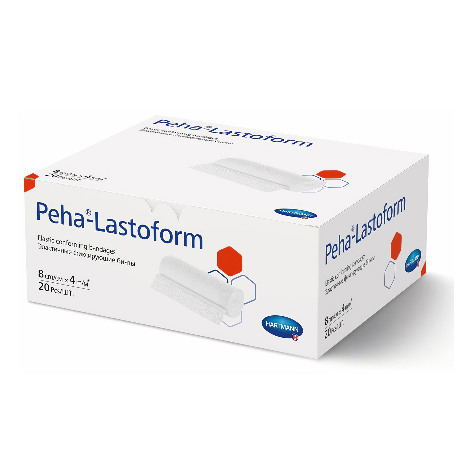 Бинт эластичный фиксирующий Peha-Lastoform 8смх4м, 20шт - 1