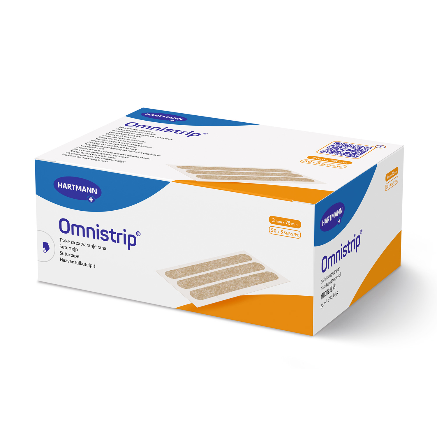 Полоски на операционные швы OMNISTRIP 3х76мм стерильные, 250 шт
