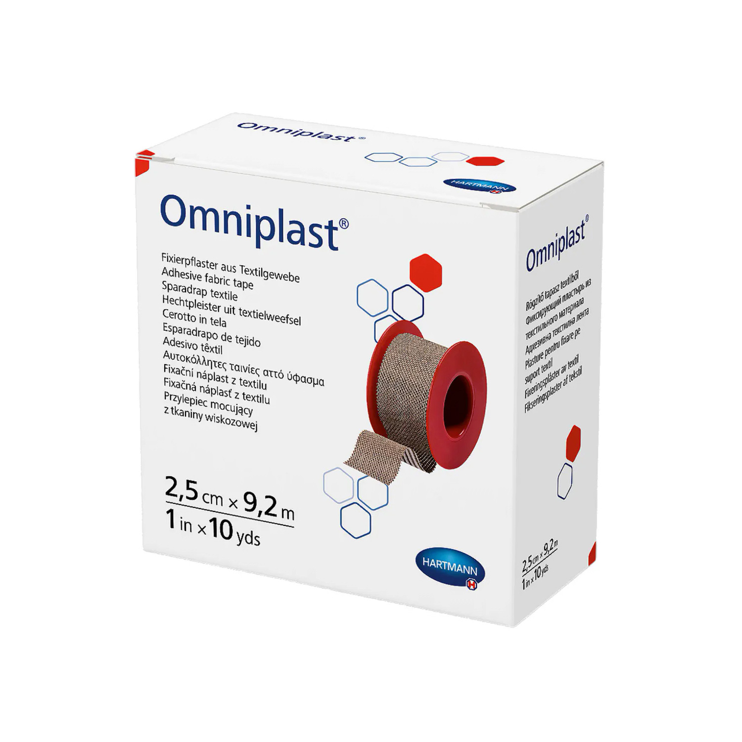Пластырь HARTMANN Omniplast 1,25смх9,2м фиксирующий текстильный телесный  - 2