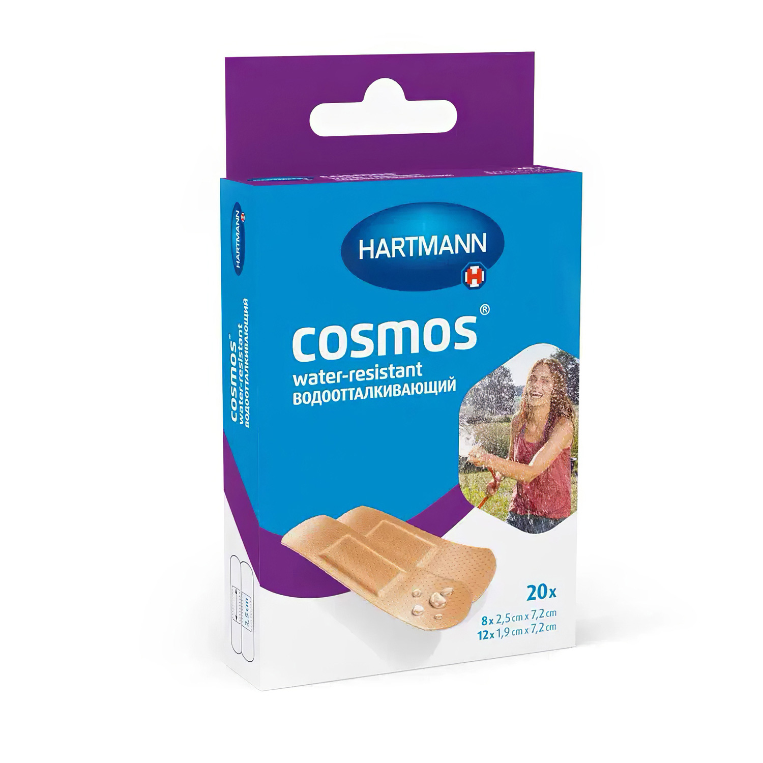 Пластырь COSMOS water-resistant водоотталкивающий №20 (2 размера)